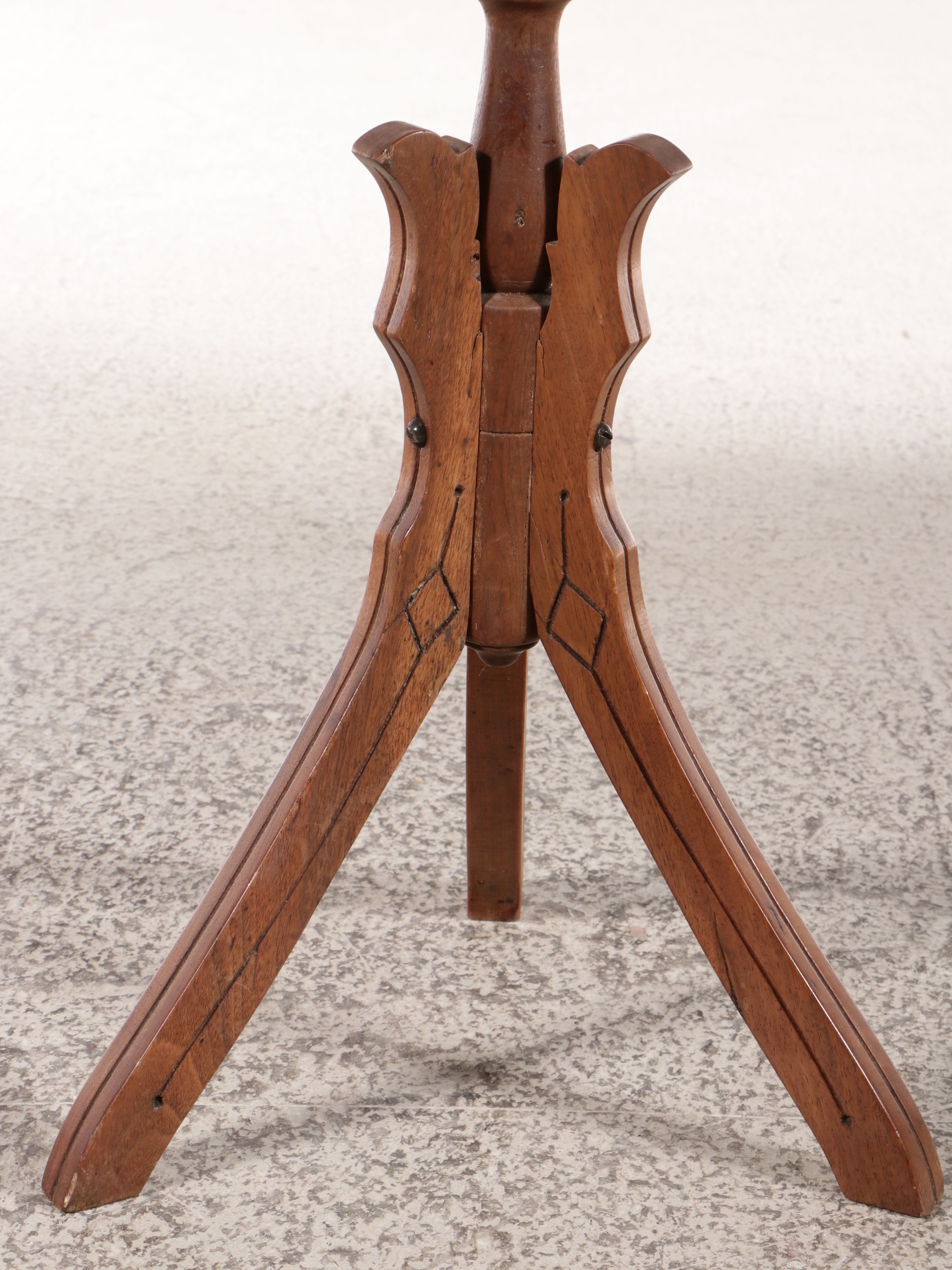 American Eastlake Style Incised Wood Plant Stand