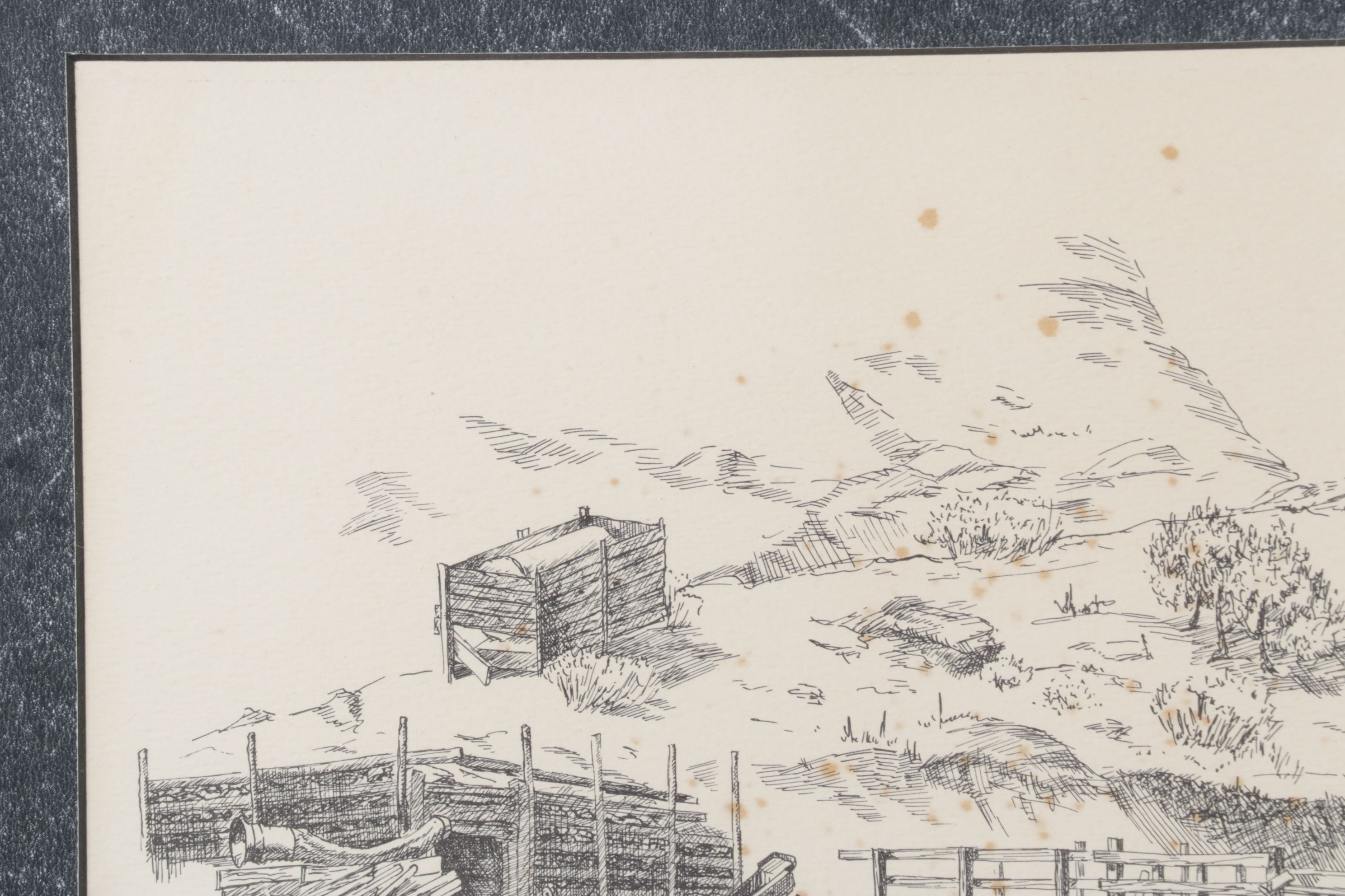 W.R. Doherty Etching of Mines "The Blackburn", 1970