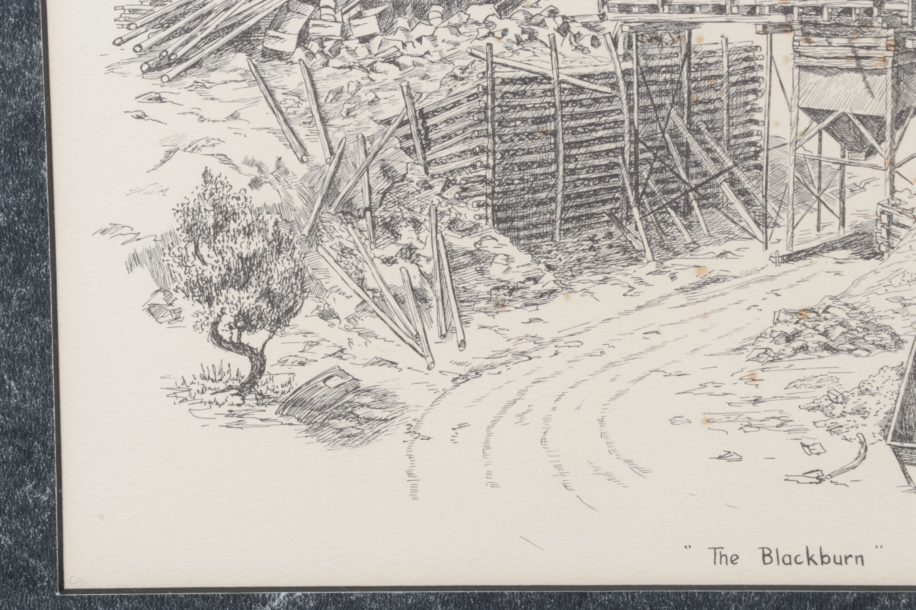 W.R. Doherty Etching of Mines "The Blackburn", 1970