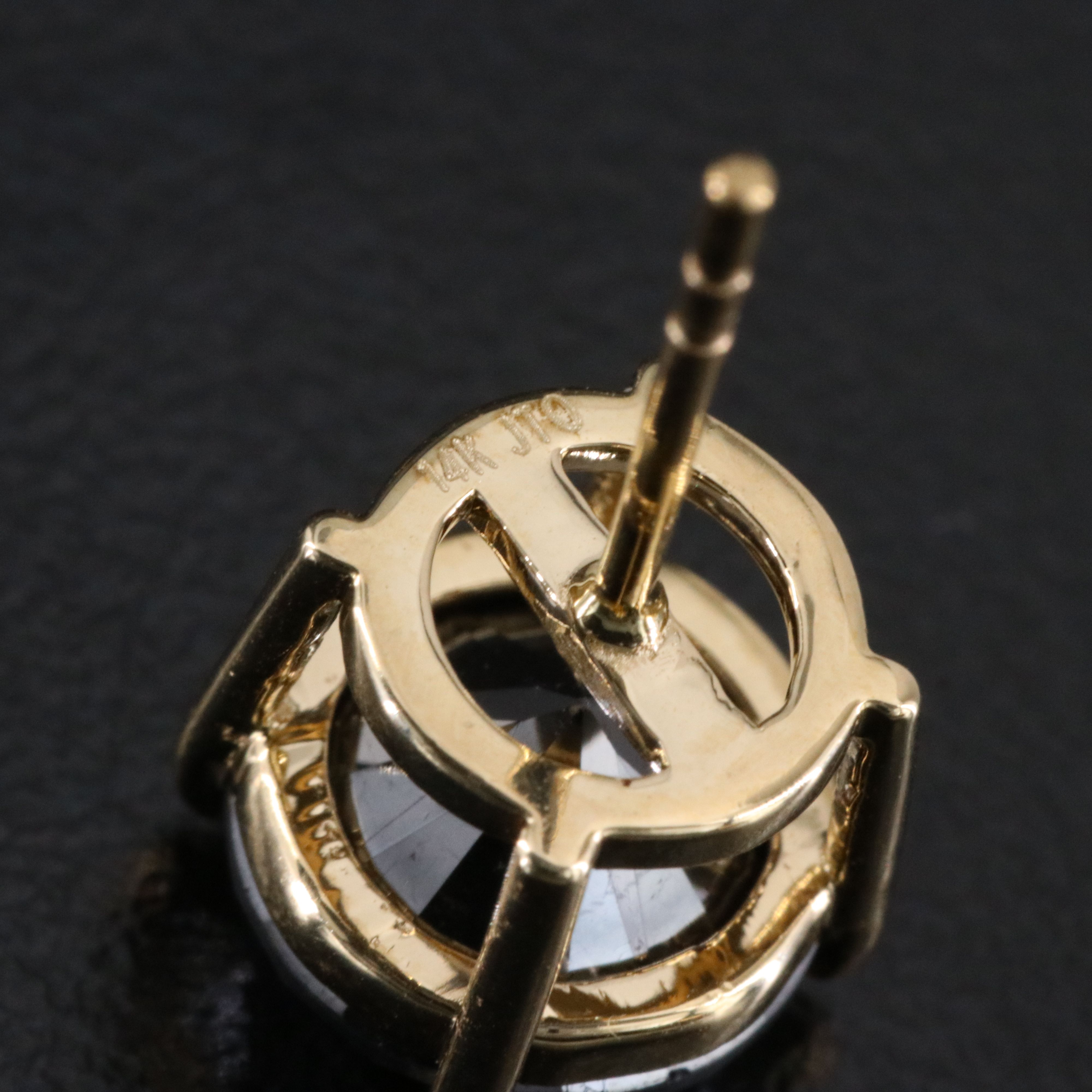 14K 5.28 CTW Fancy Black Diamond Earrings