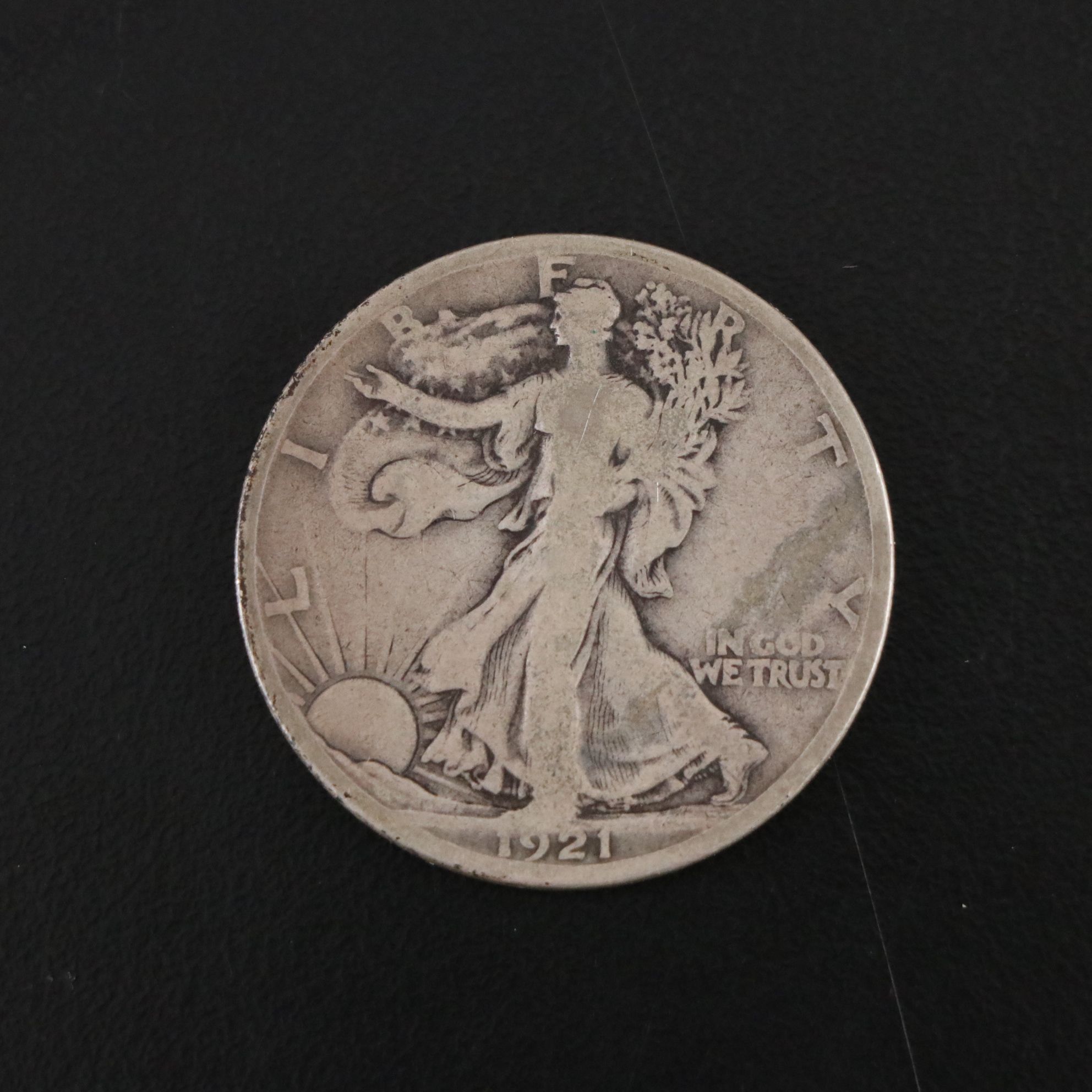 Walking Liberty Half Dollar, Standing Liberty Quarter, and Mercury Dime