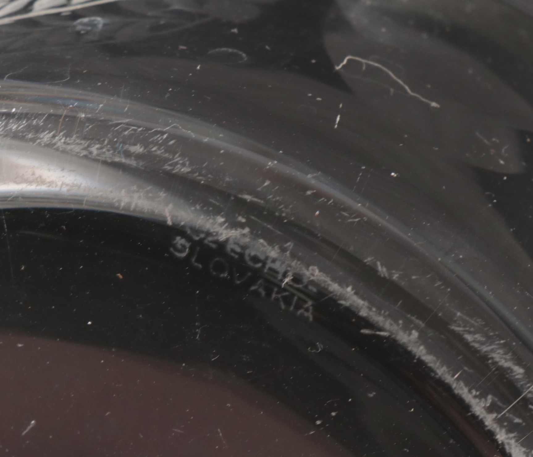 Juice Glasses, Etched Glass Urn Vase and Ice Bucket