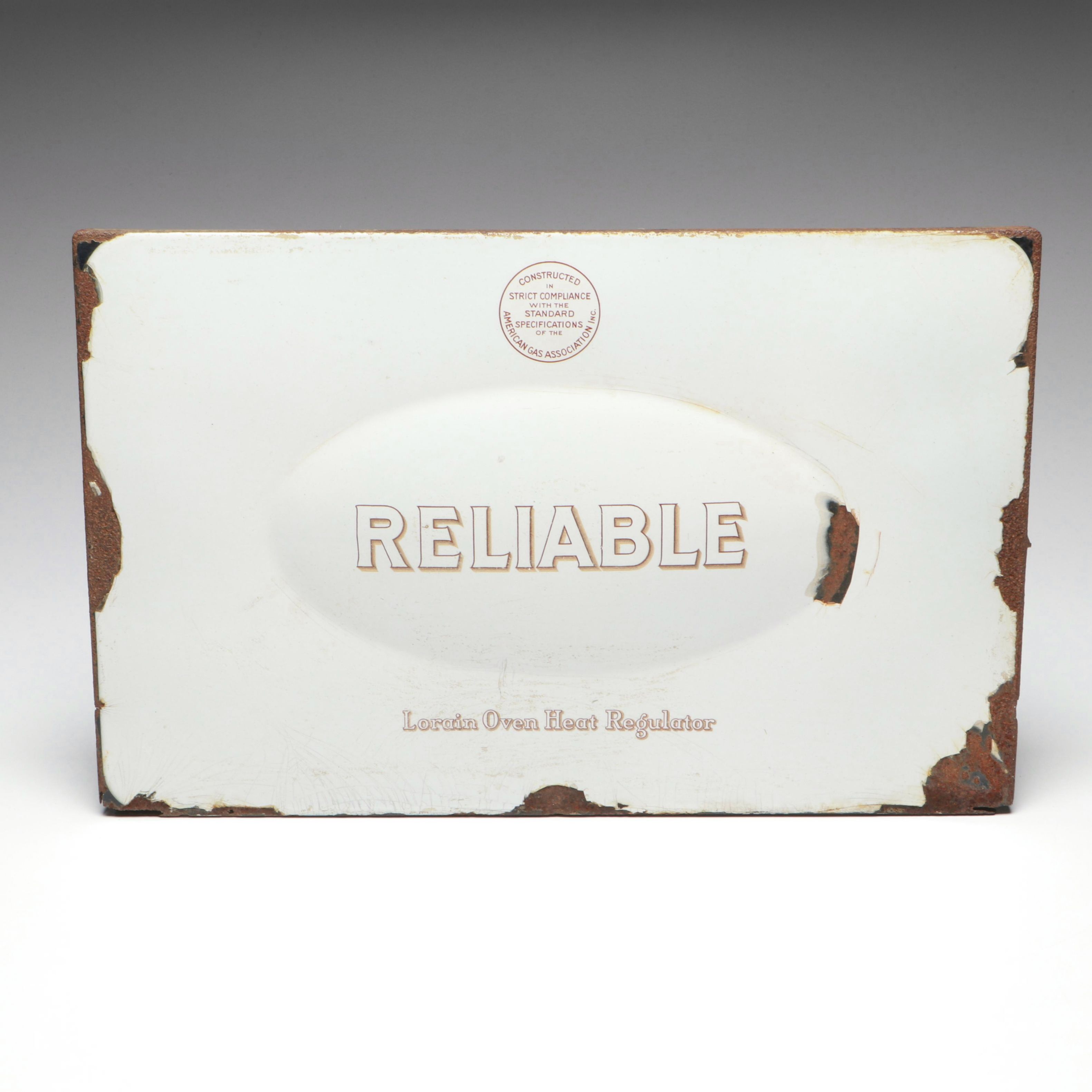 American Stove Company Reliable Lorain Oven Heat Regulator Panel, Early 20th C.
