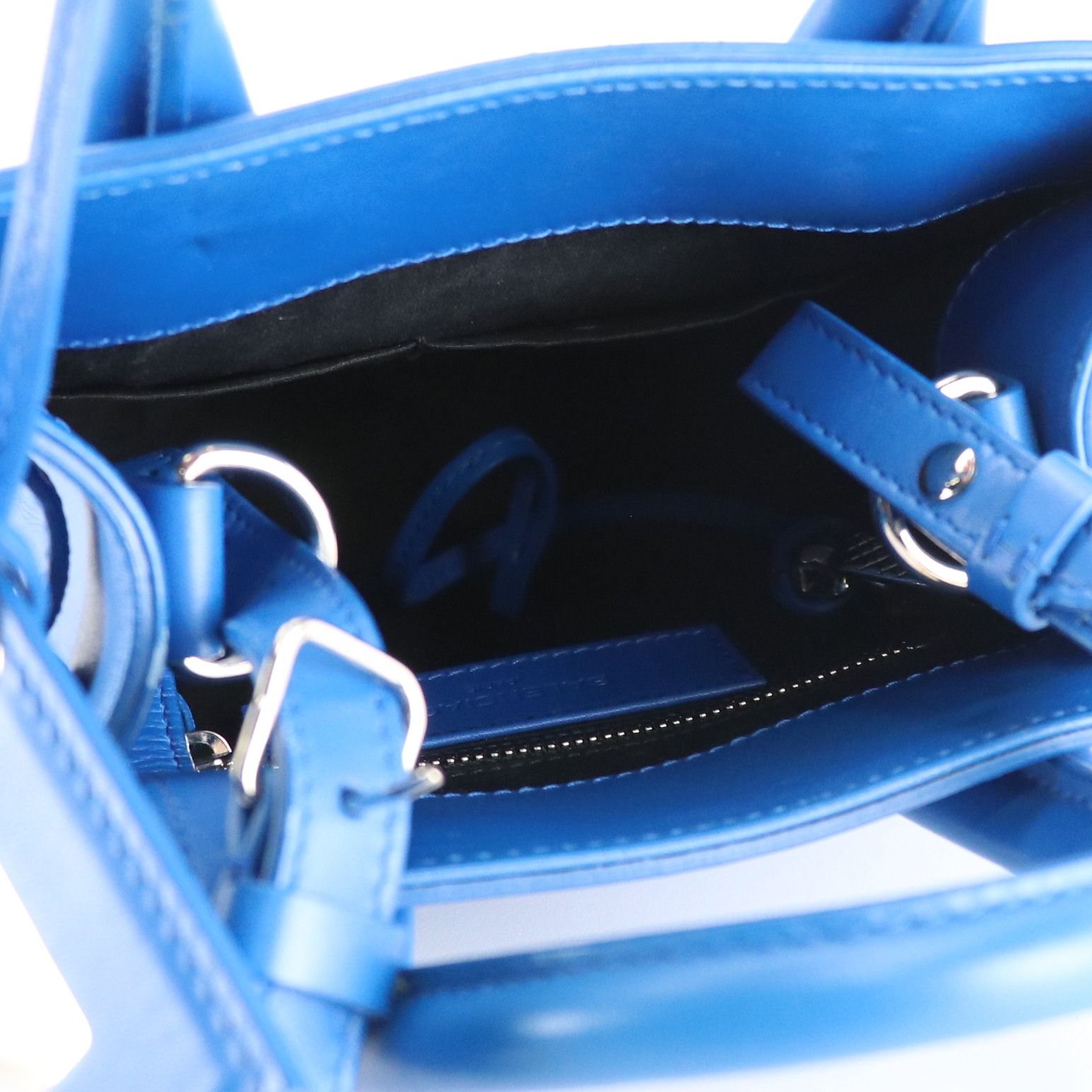 Balenciaga Mini All Afternoon Two-Way Tote in Blue Calfskin Leather