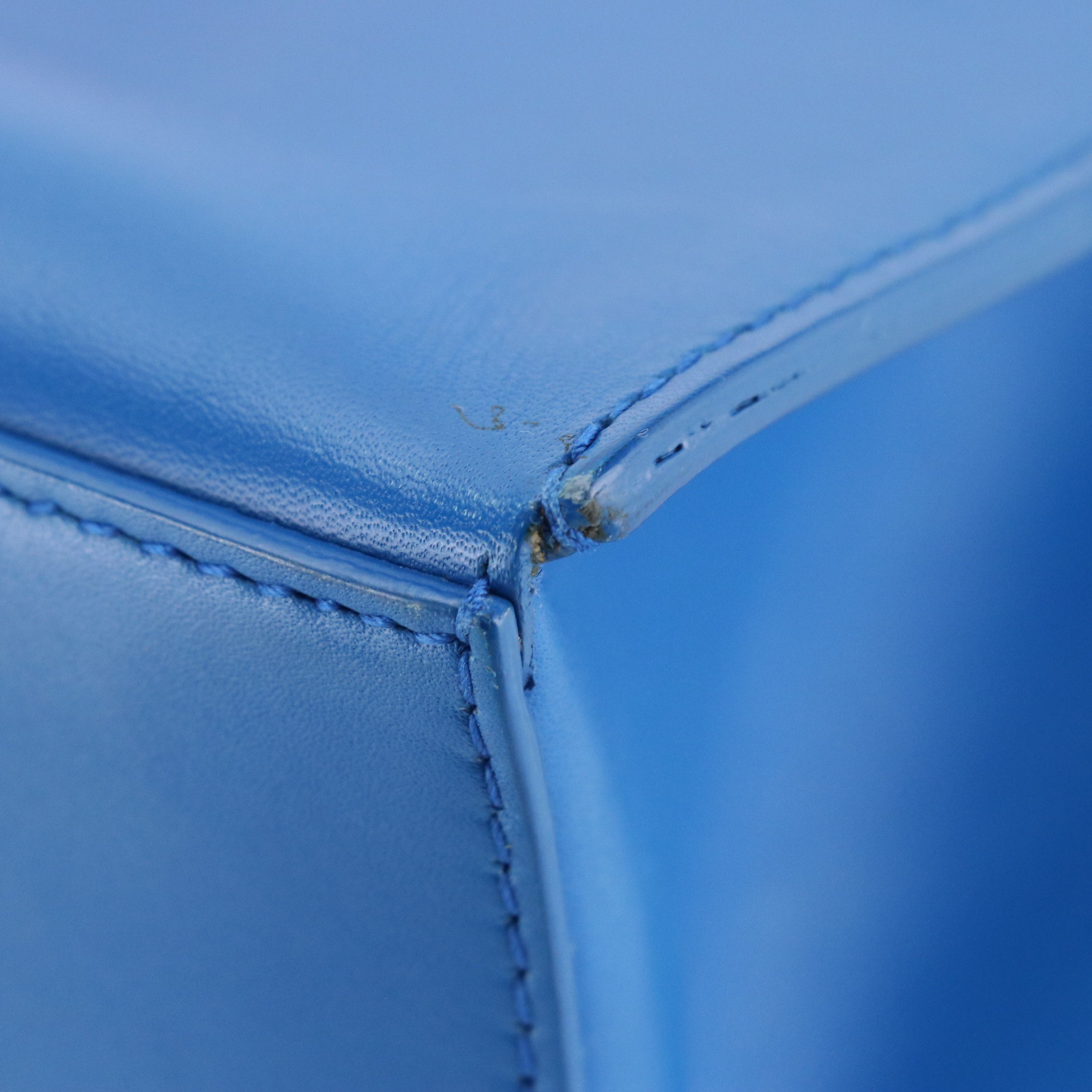 Balenciaga Mini All Afternoon Two-Way Tote in Blue Calfskin Leather