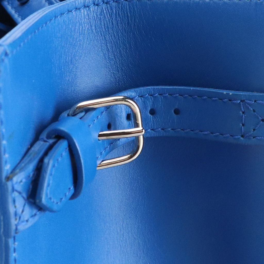 Balenciaga Mini All Afternoon Two-Way Tote in Blue Calfskin Leather