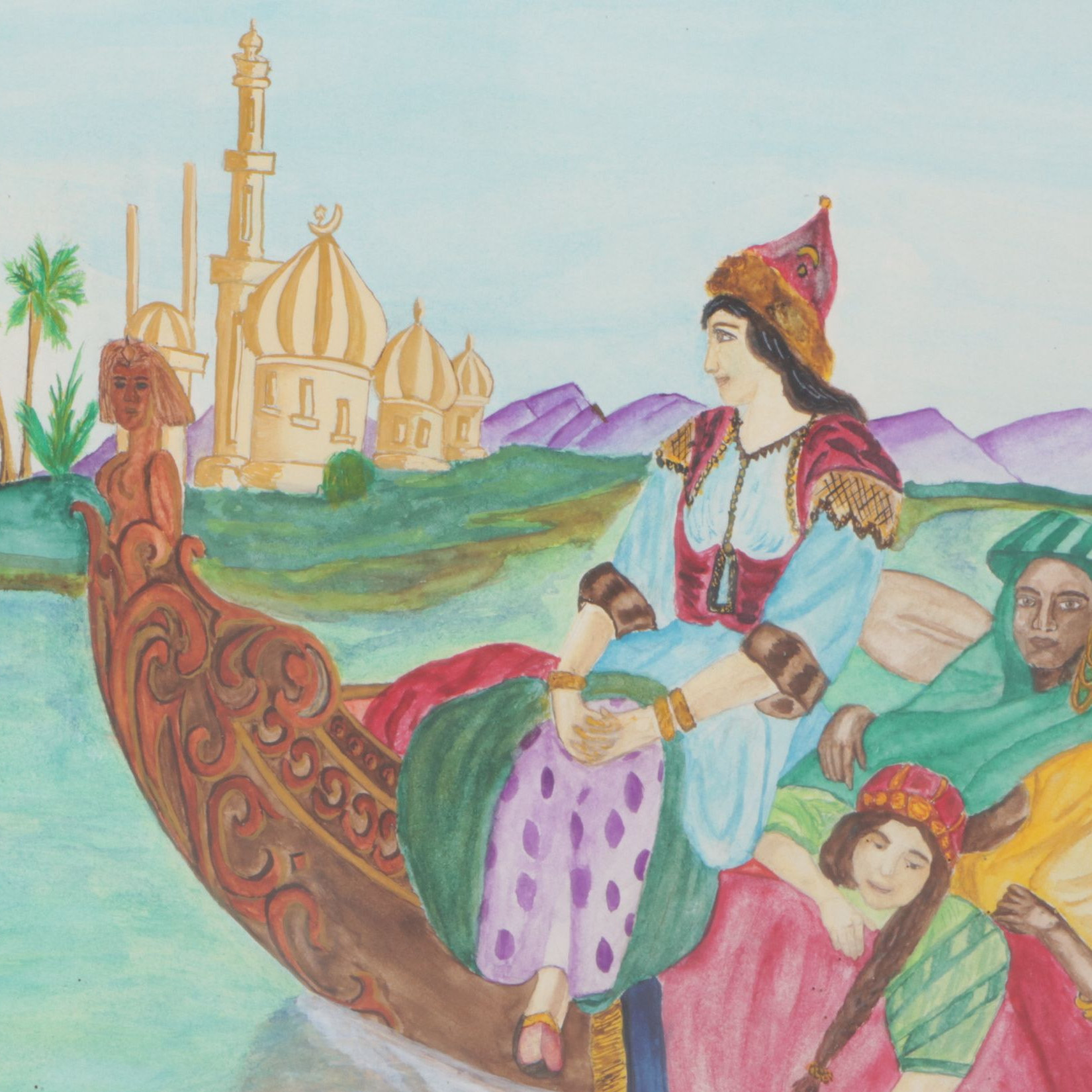 Robert Griefnow Watercolor Painting "La Azora", 1972