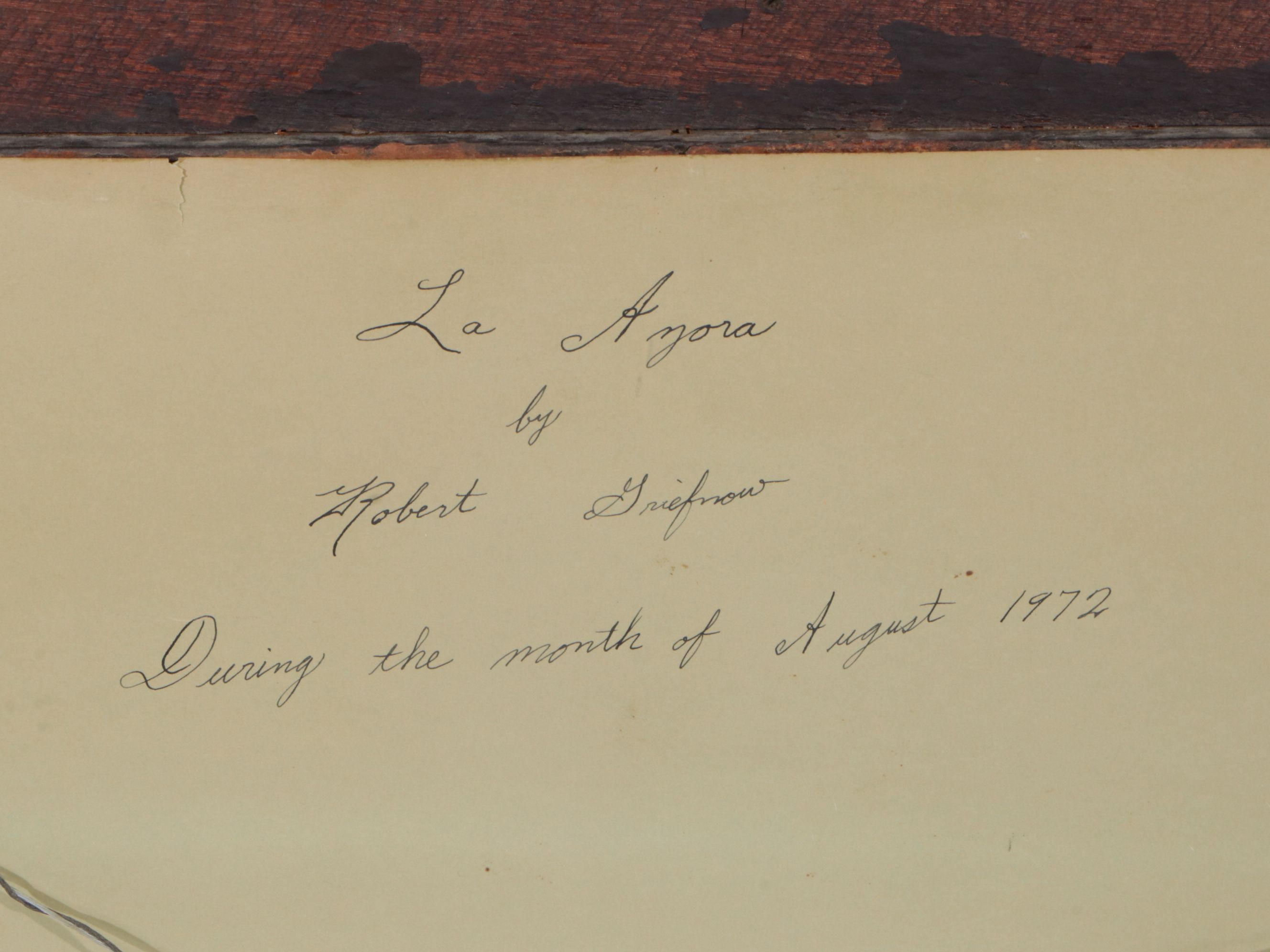 Robert Griefnow Watercolor Painting "La Azora", 1972