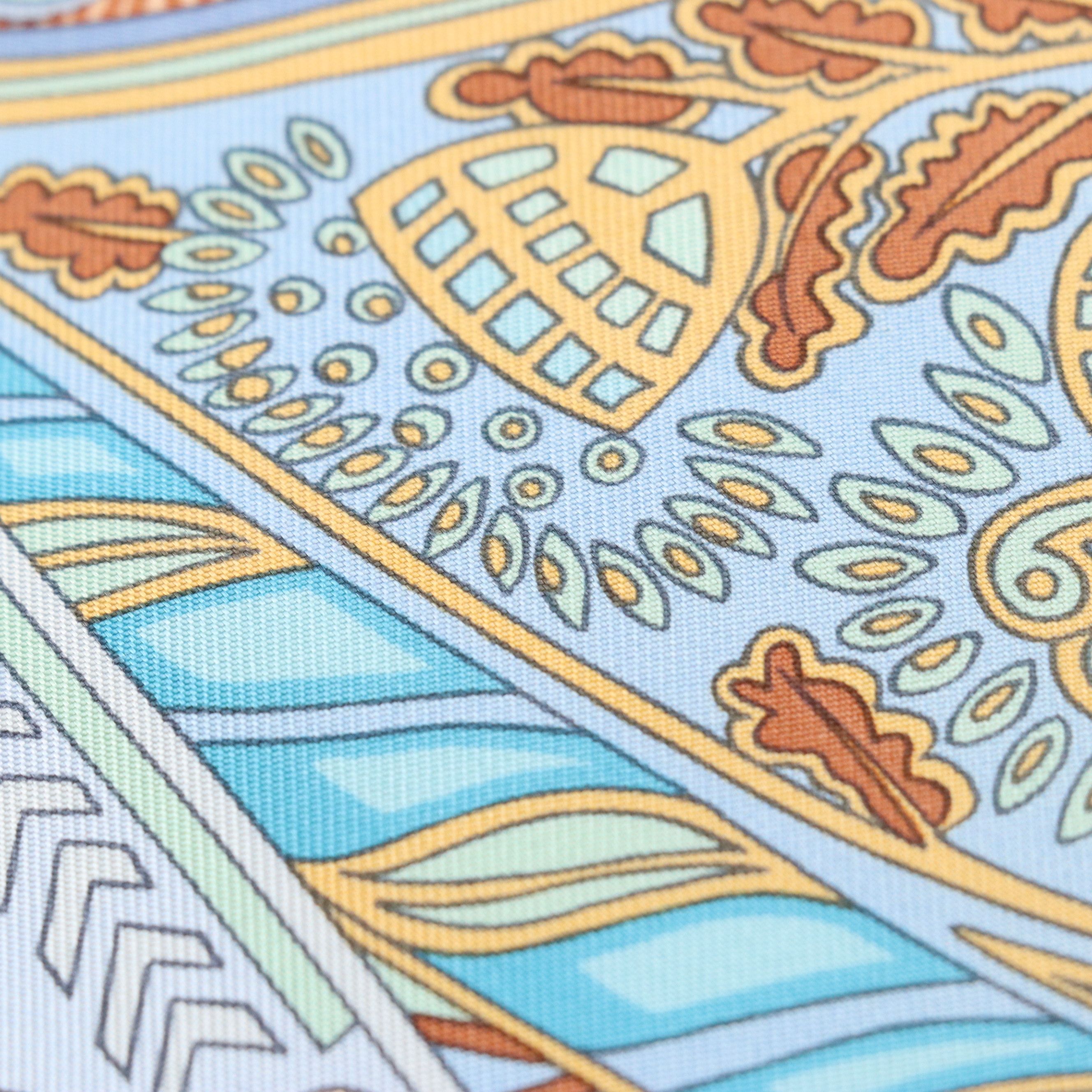 Hermès Scarf Necktie in Tribal Pattern Silk Twill with Gift Box