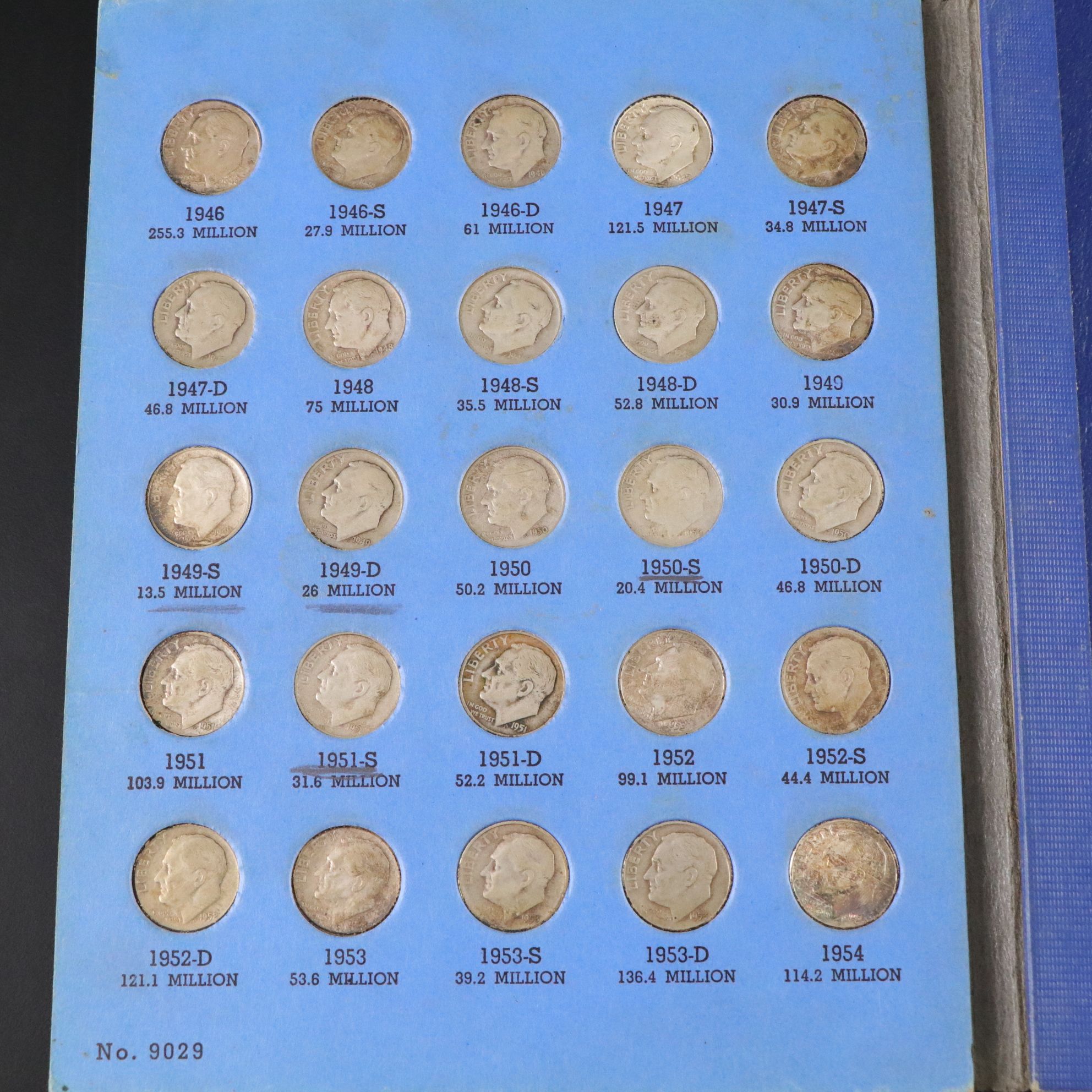 Roosevelt Silver Dime Collection, 1946–1962