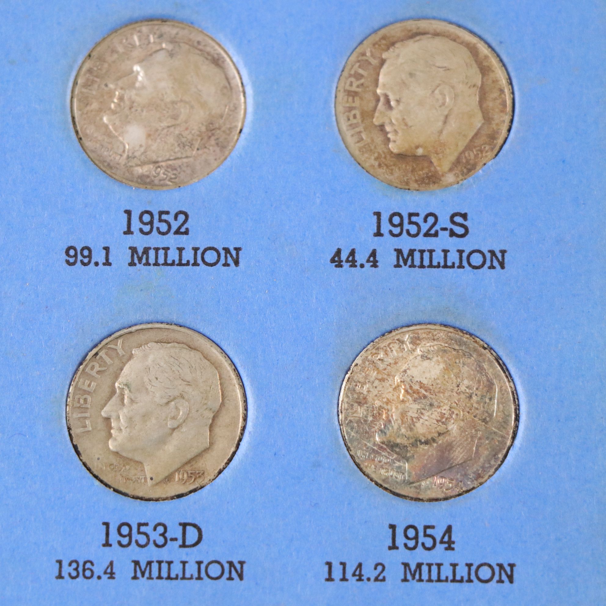 Roosevelt Silver Dime Collection, 1946–1962