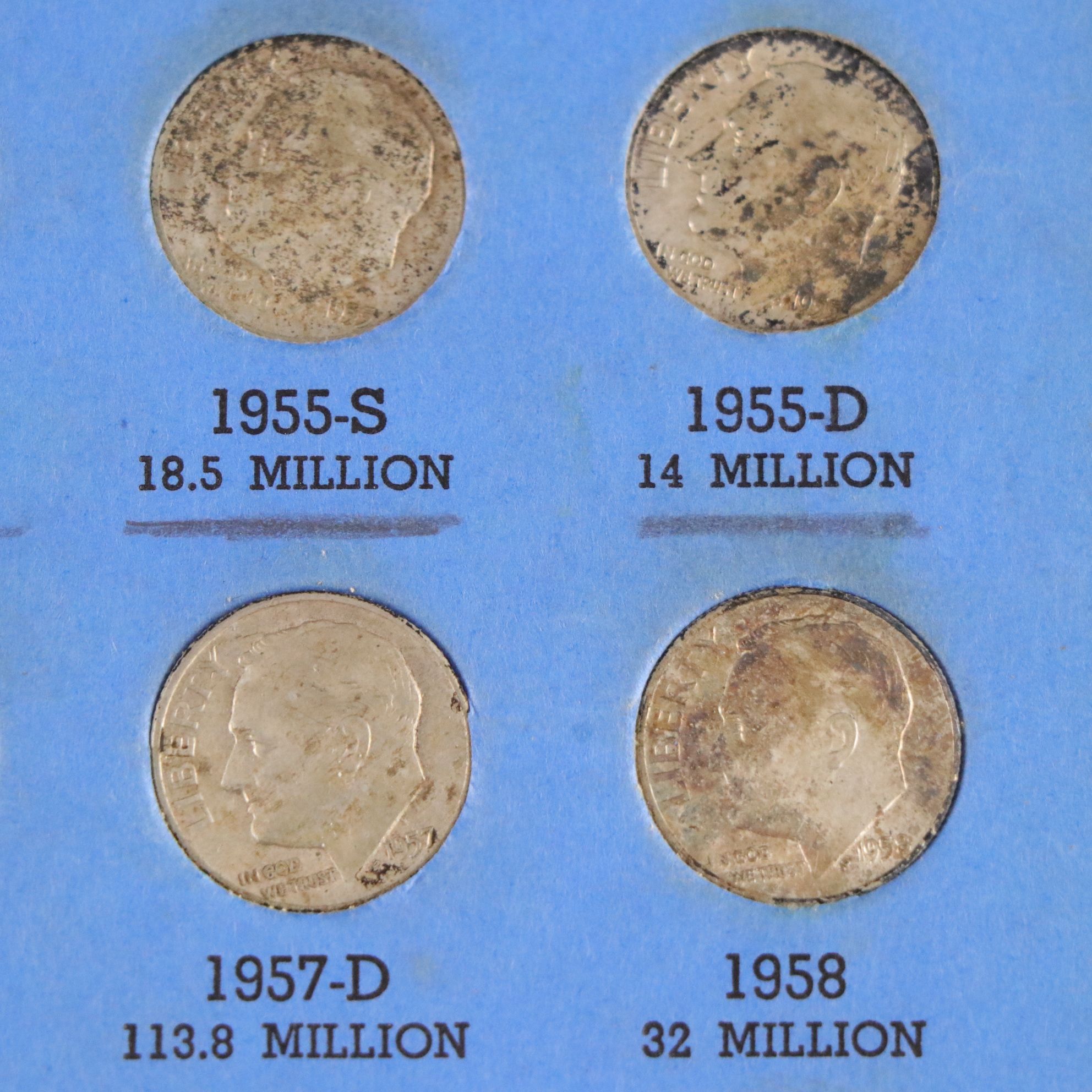 Roosevelt Silver Dime Collection, 1946–1962