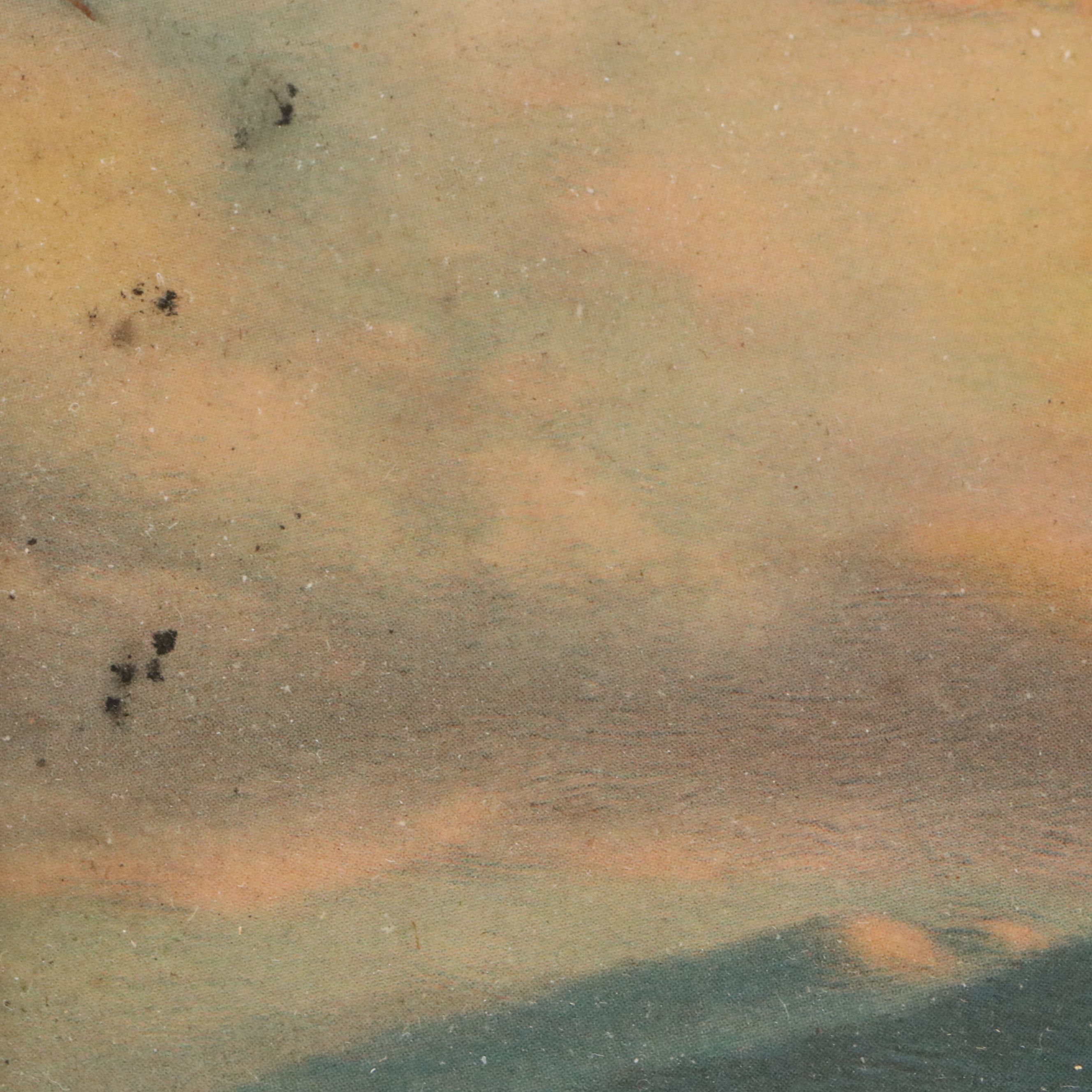 Offset Lithograph of Sunset on the Beach, Early/Mid-20th Century