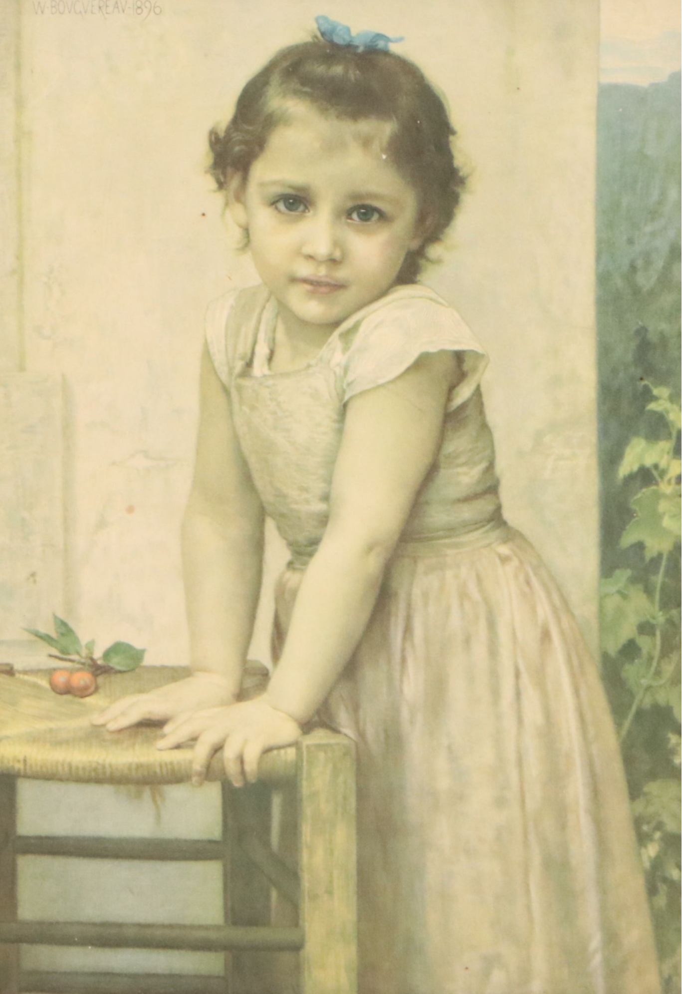 After Bouguereau Offset Lithograph "Yvonne," Mid-Late 20th Century