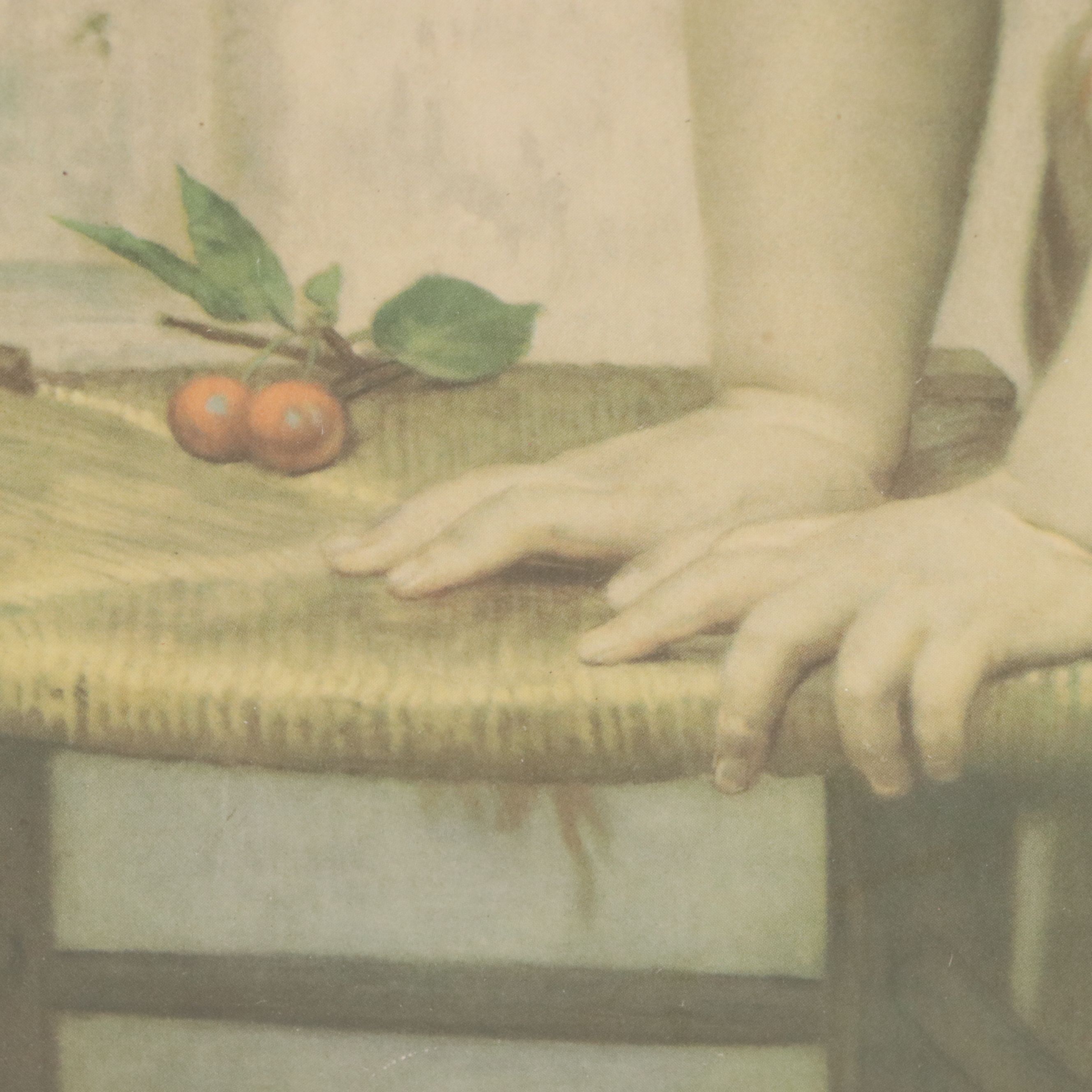 After Bouguereau Offset Lithograph "Yvonne," Mid-Late 20th Century