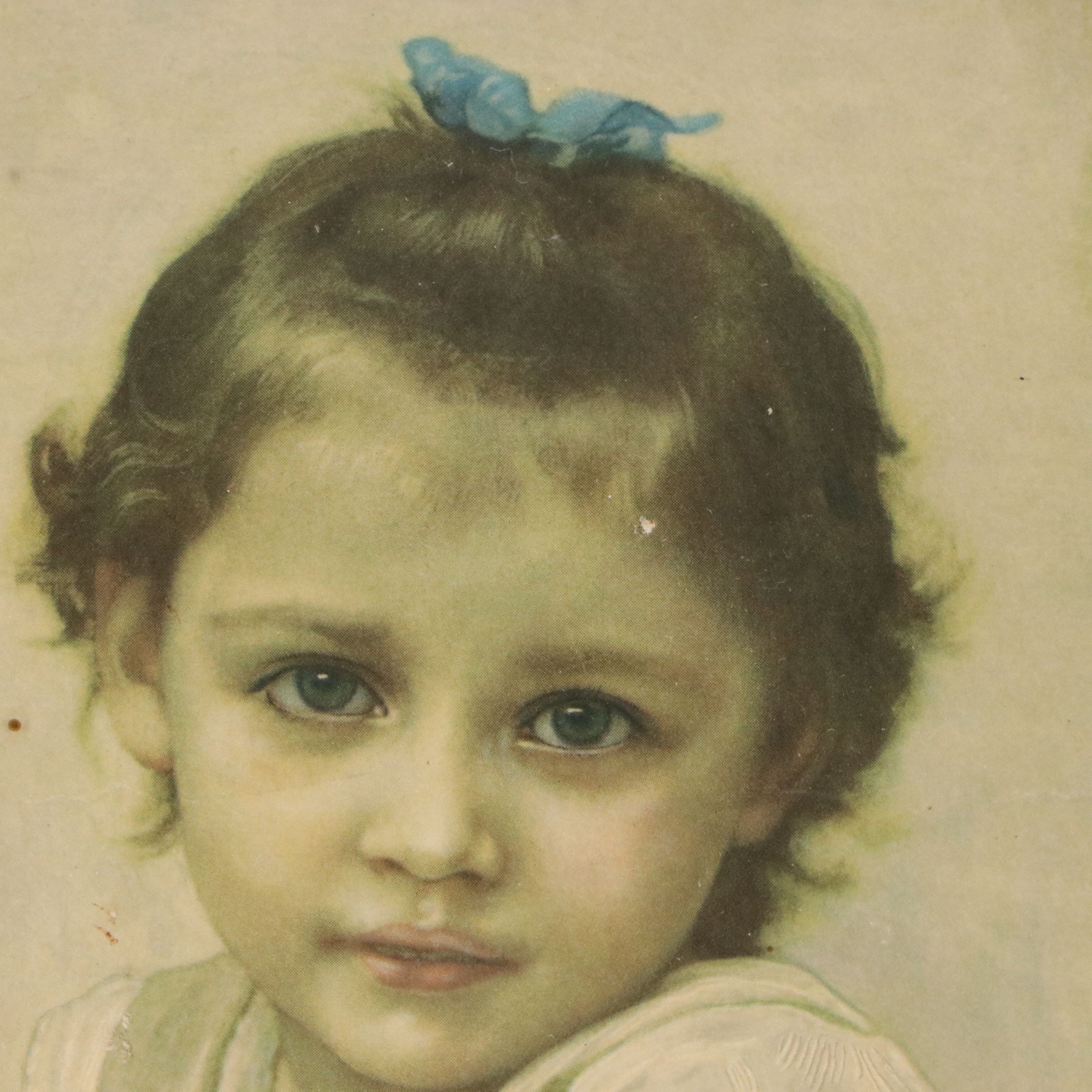 After Bouguereau Offset Lithograph "Yvonne," Mid-Late 20th Century