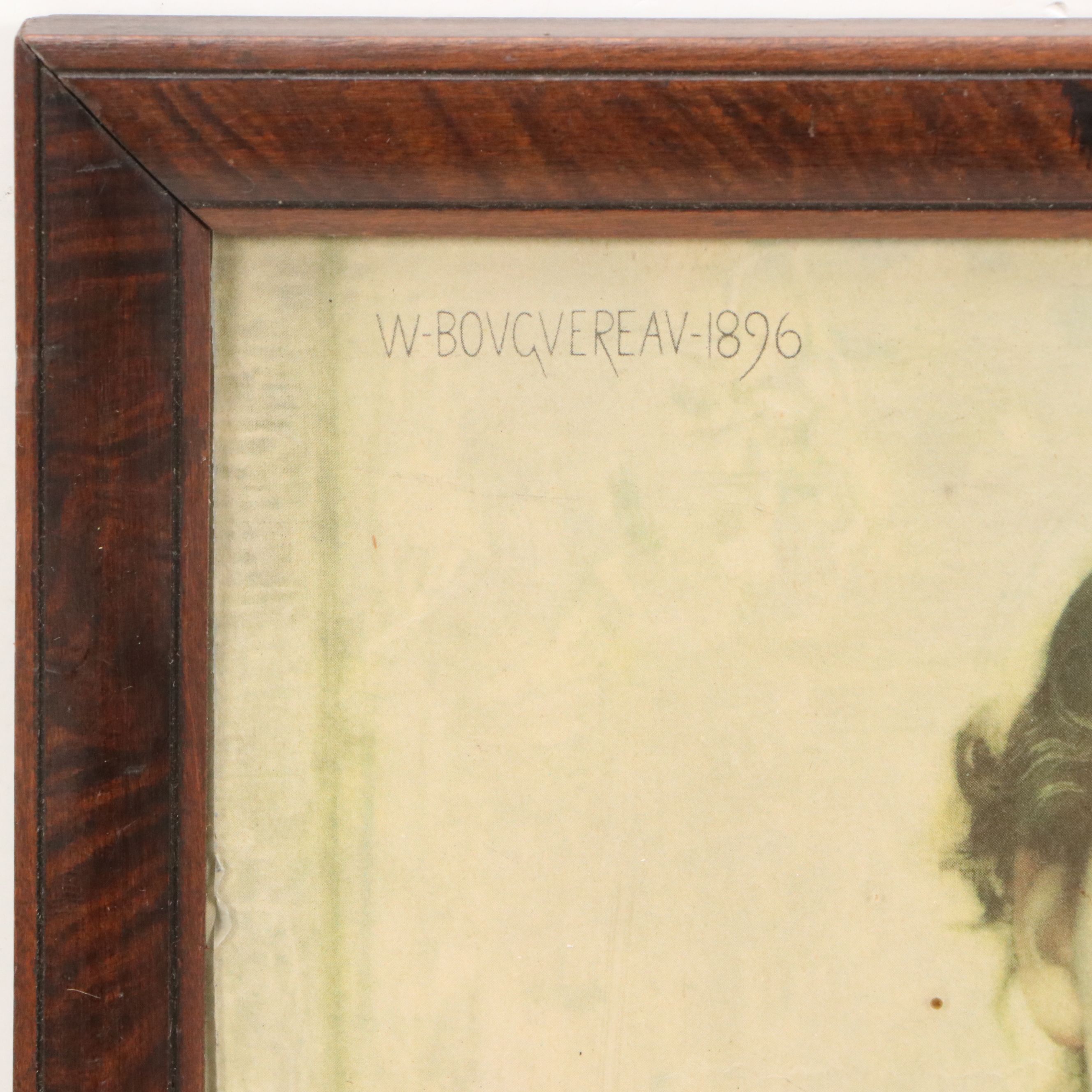 After Bouguereau Offset Lithograph "Yvonne," Mid-Late 20th Century