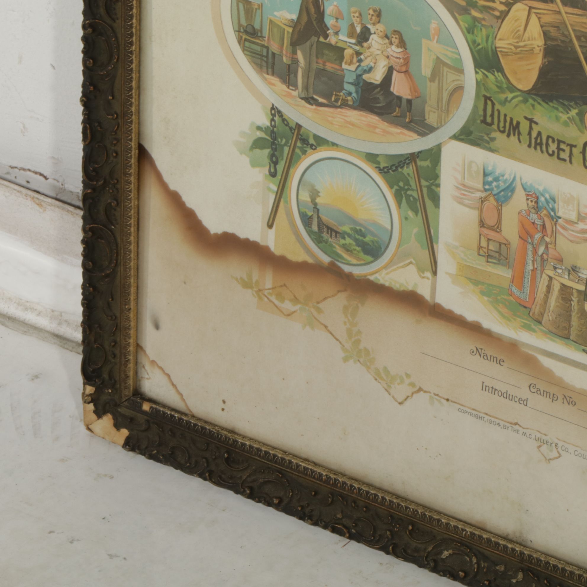 Lithograph Poster for Fraternal Organization "Woodmen of the World", 1904