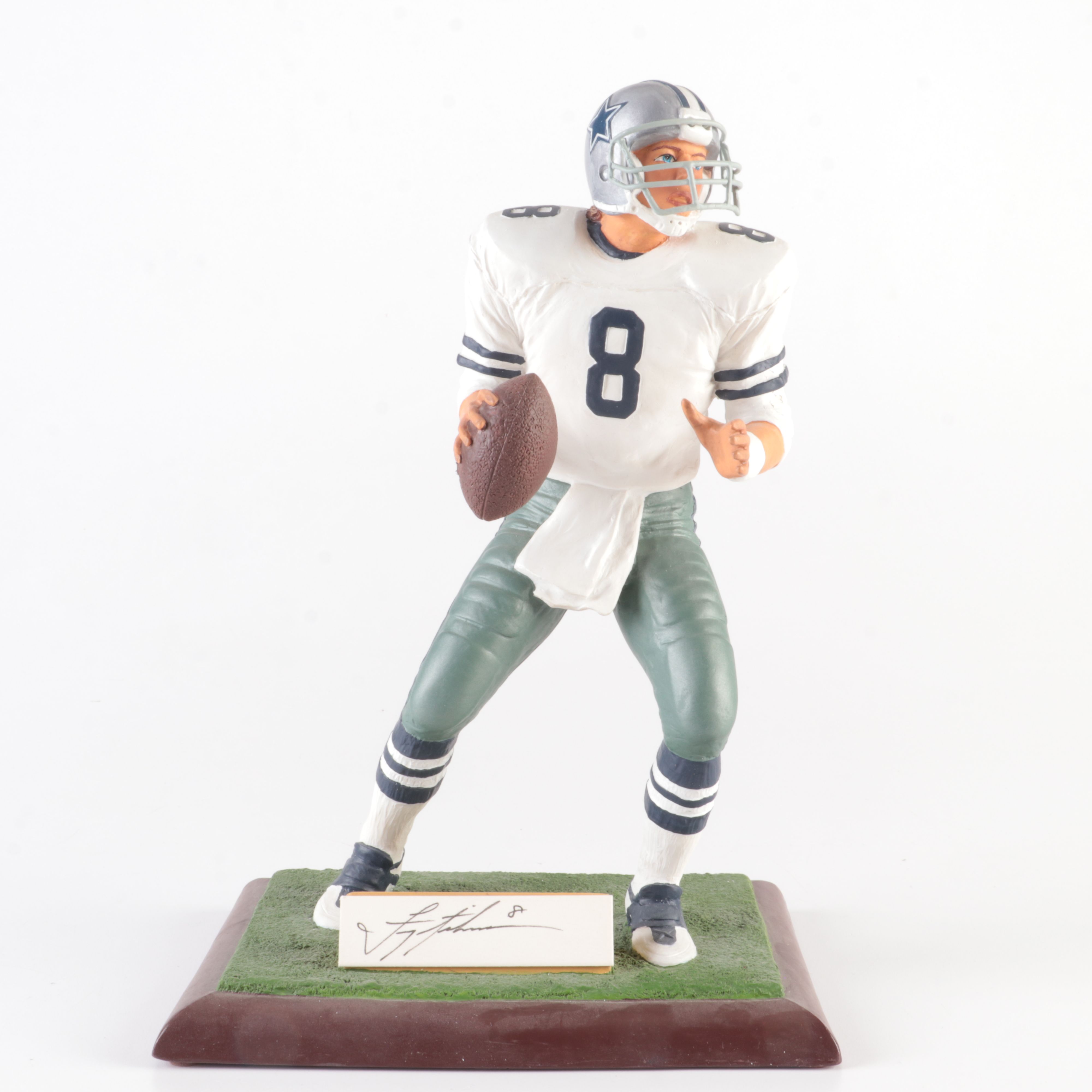 Troy Aikman Statue Display with Signature and COA, Gartlan