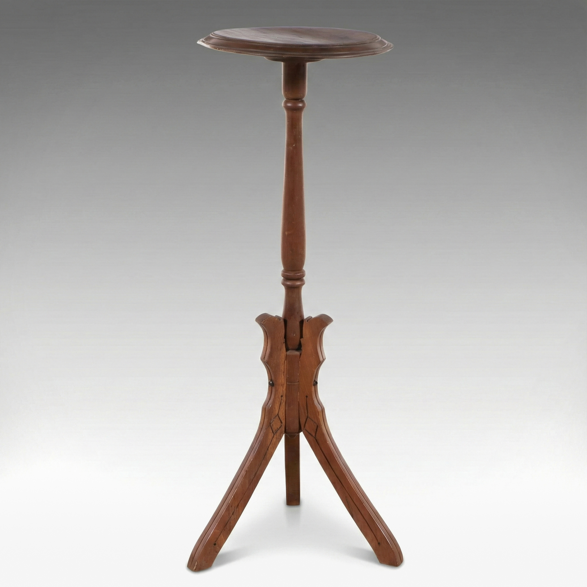 American Eastlake Style Incised Wood Plant Stand