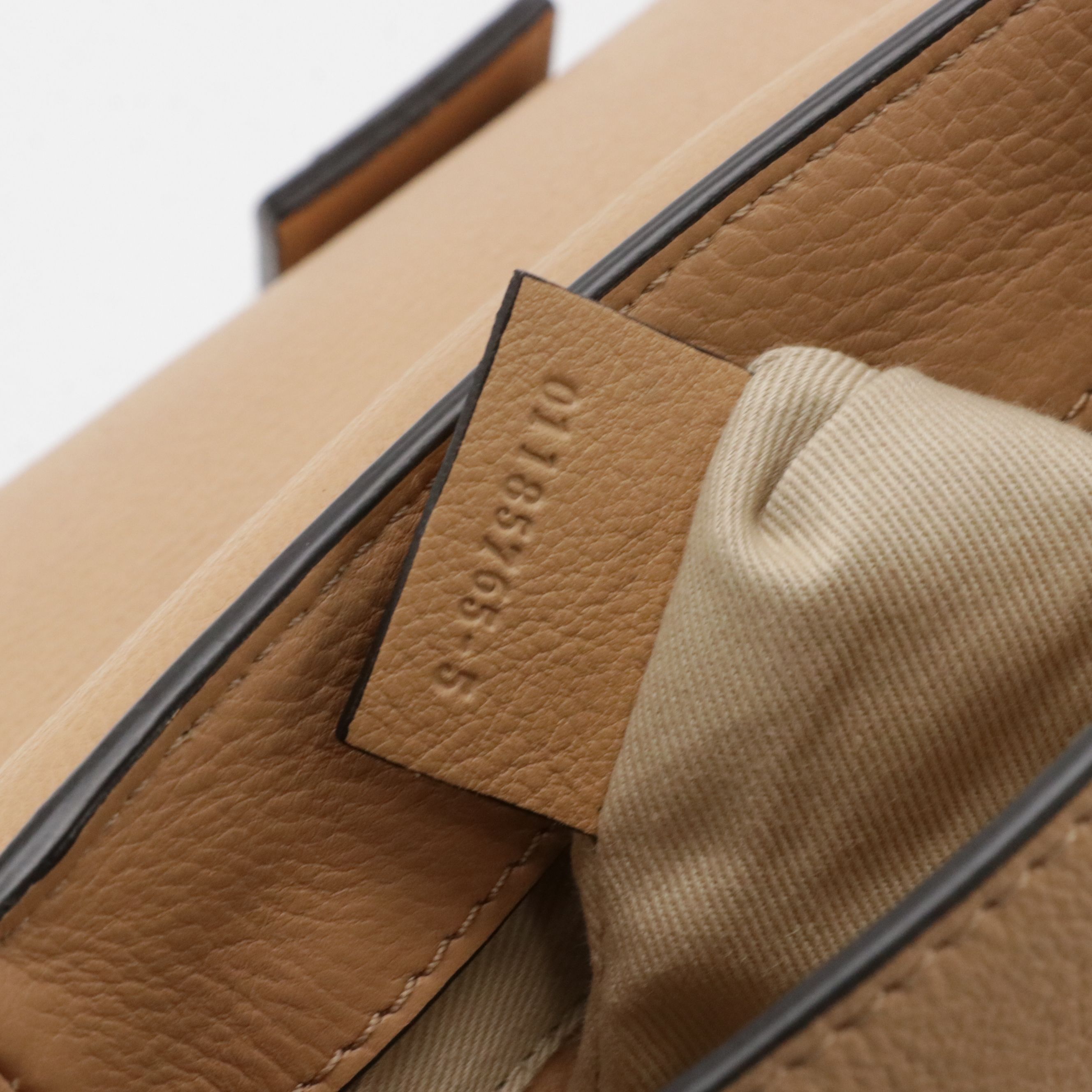 Chloé Faye Backpack in Tan Grained Calfskin Leather and Suede