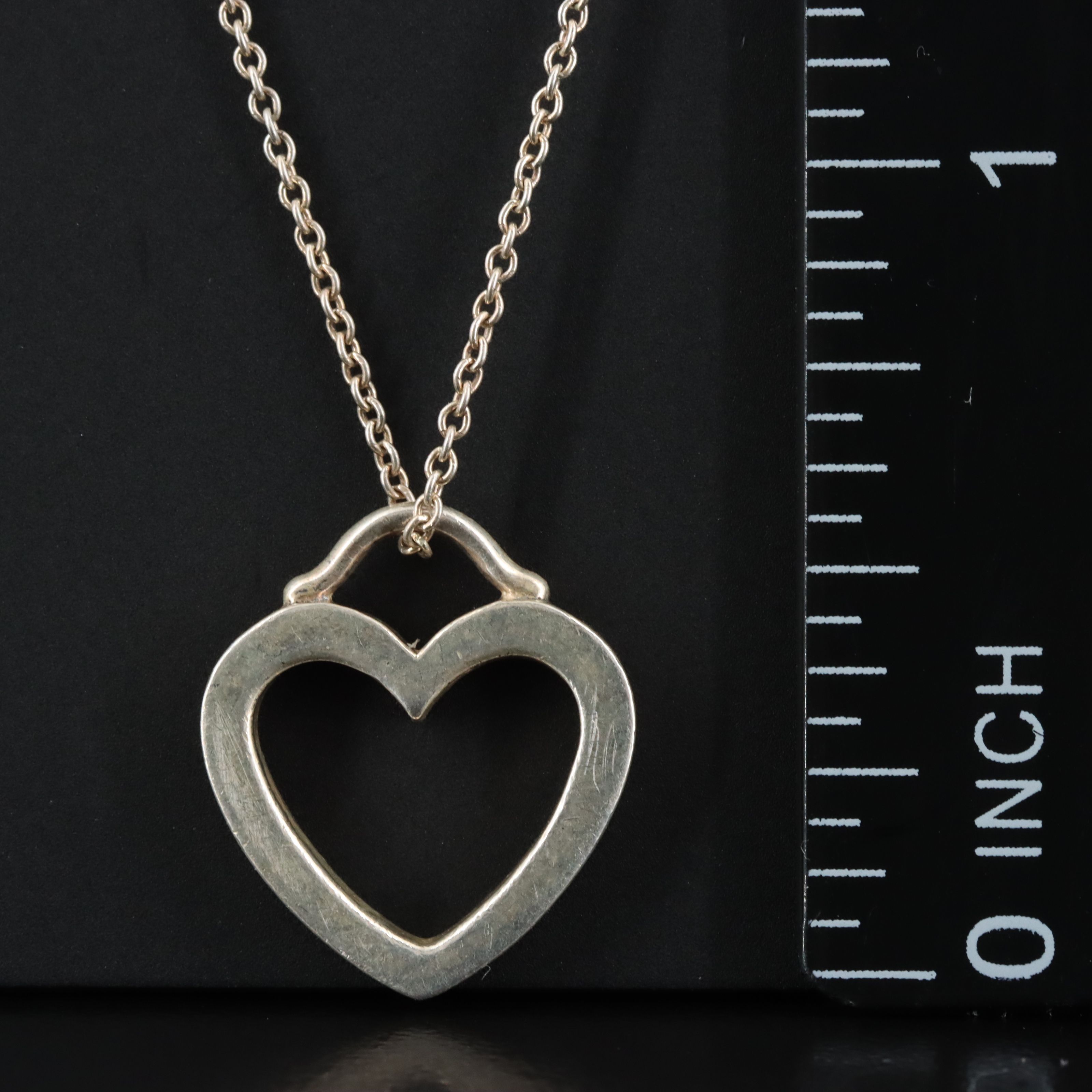 Tiffany & Co. Sterling Sentimental Heart Pendant Necklace