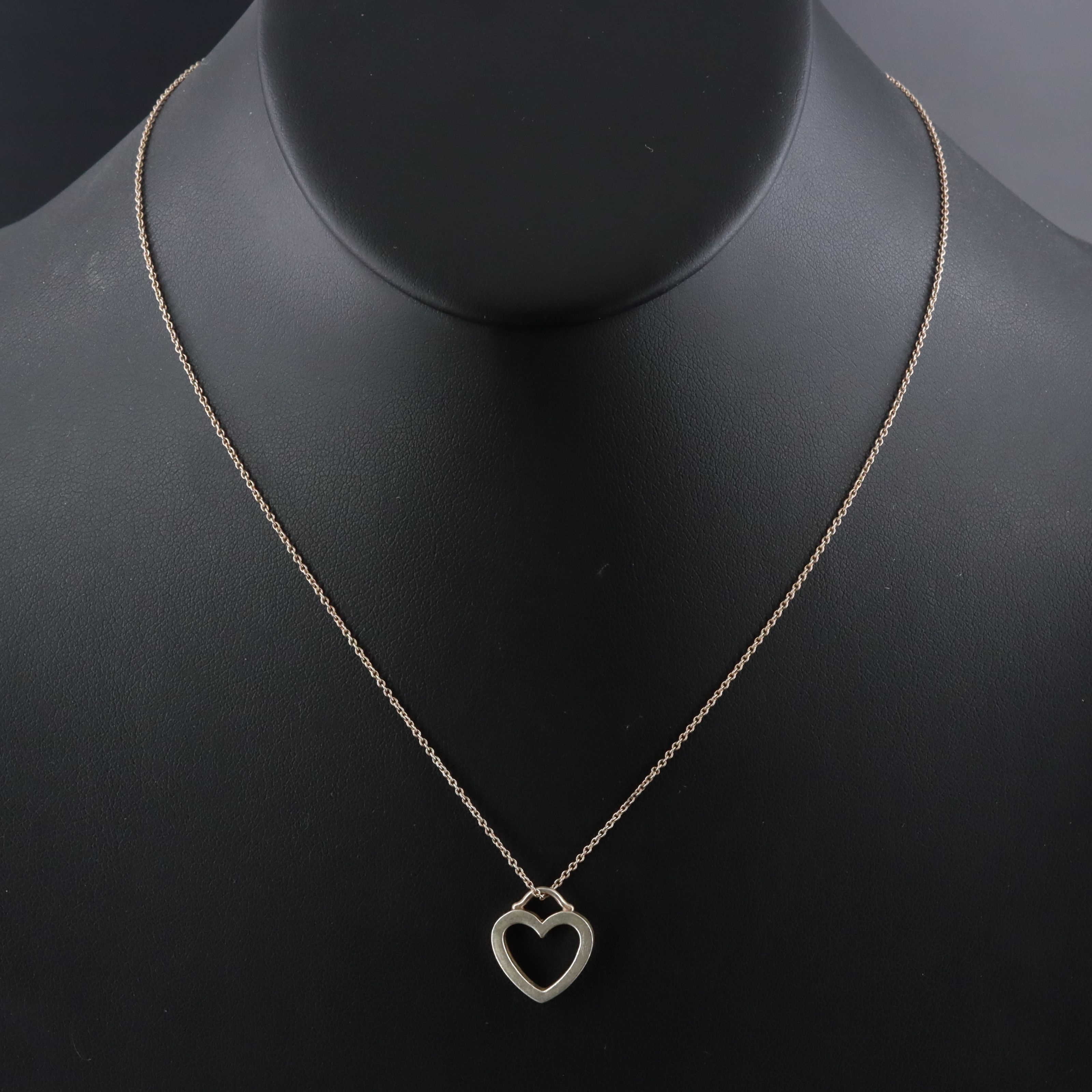Tiffany & Co. Sterling Sentimental Heart Pendant Necklace