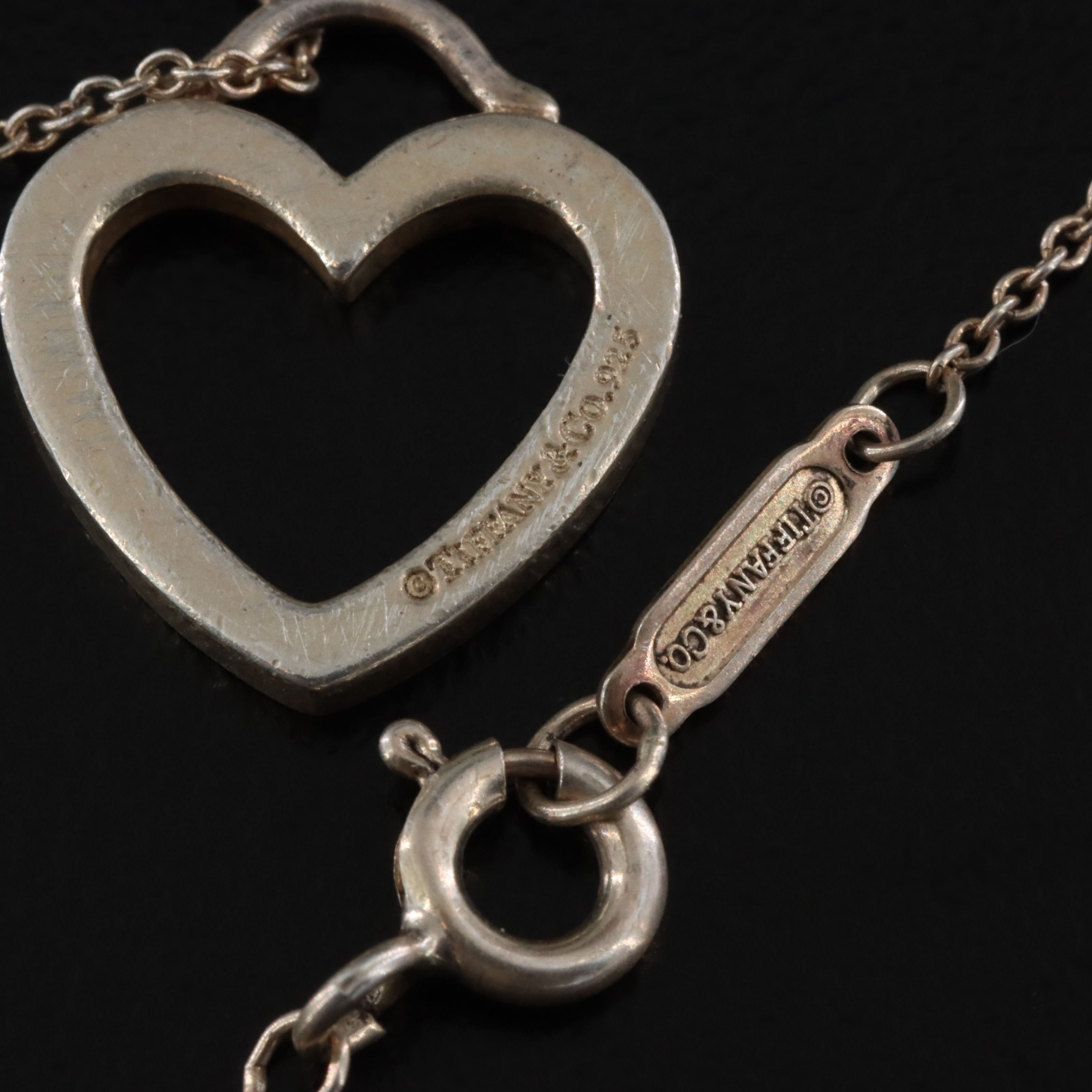 Tiffany & Co. Sterling Sentimental Heart Pendant Necklace