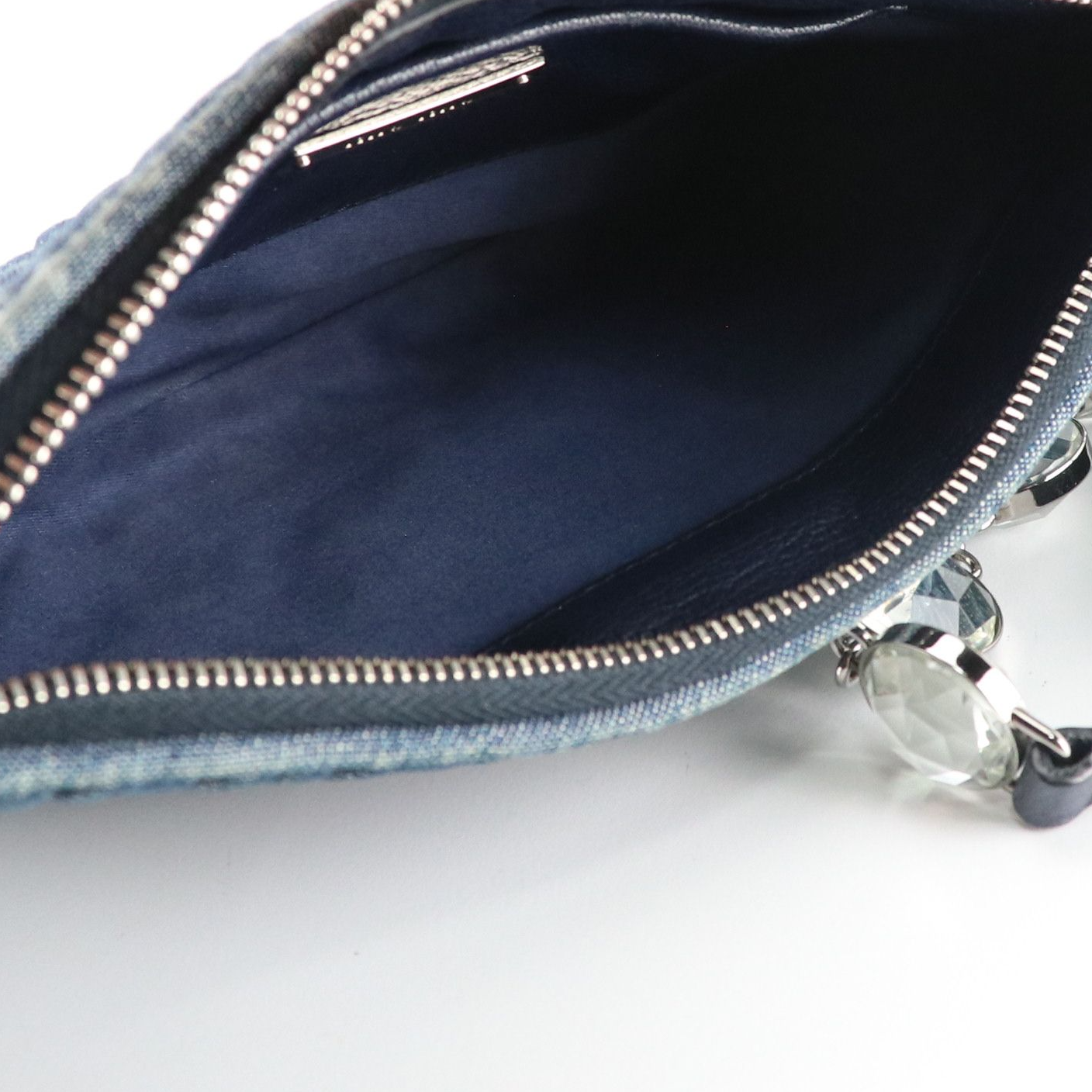 Miu Miu Denim Crystal Crossbody Bag