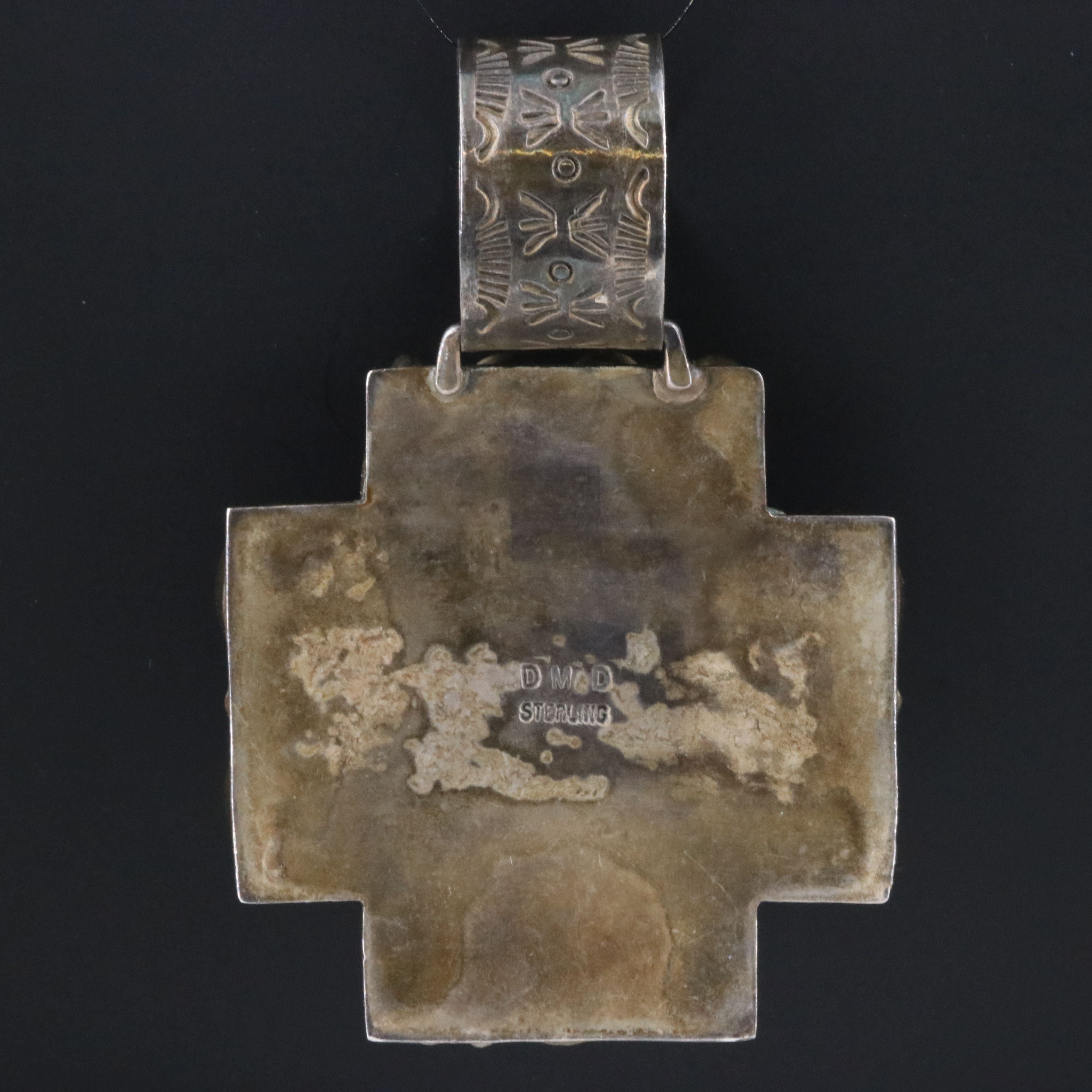 Artist Signed Sterling Spiny Oyster Pendant