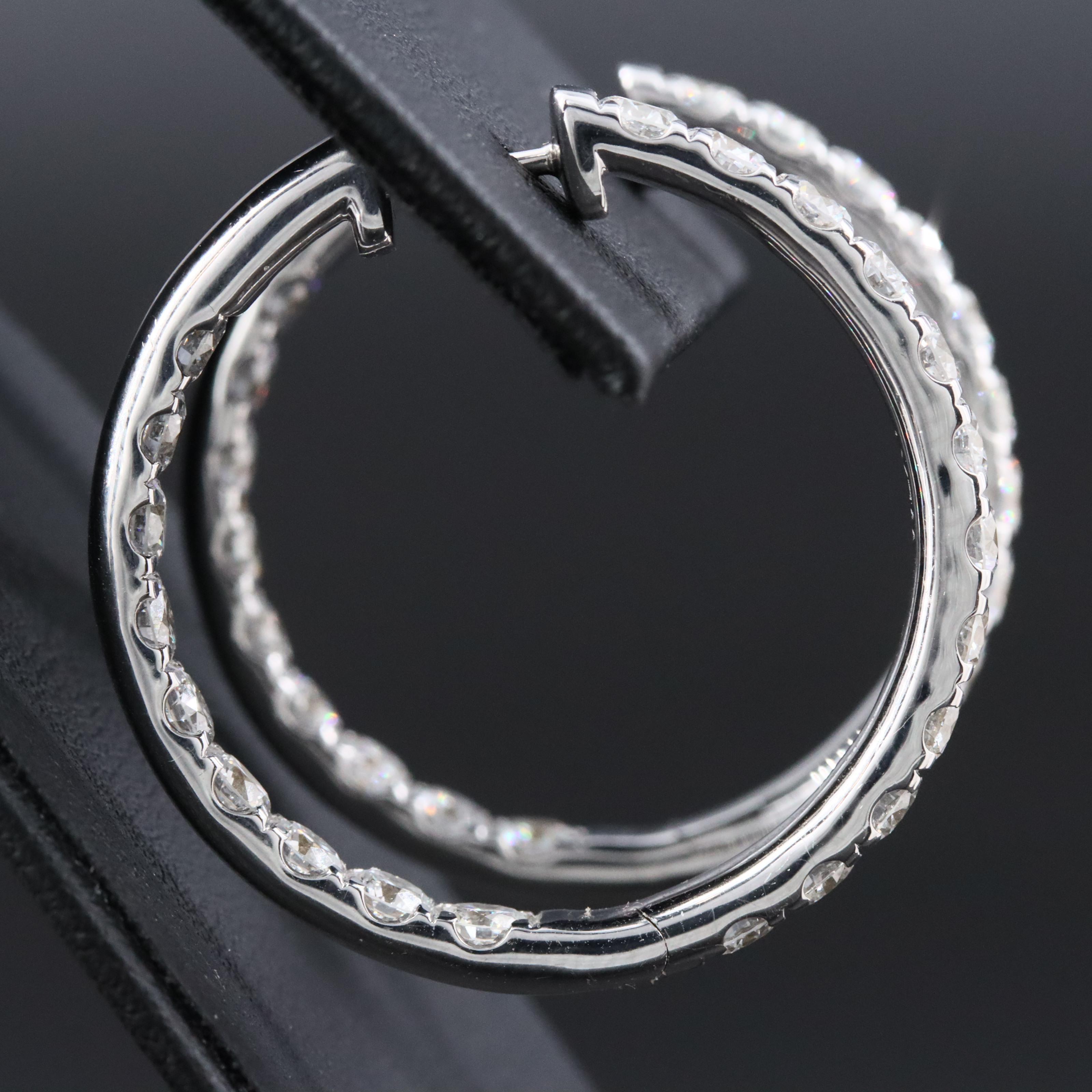 14K 4.97 CTW Lab Grown Diamond Inside-Out Hoops