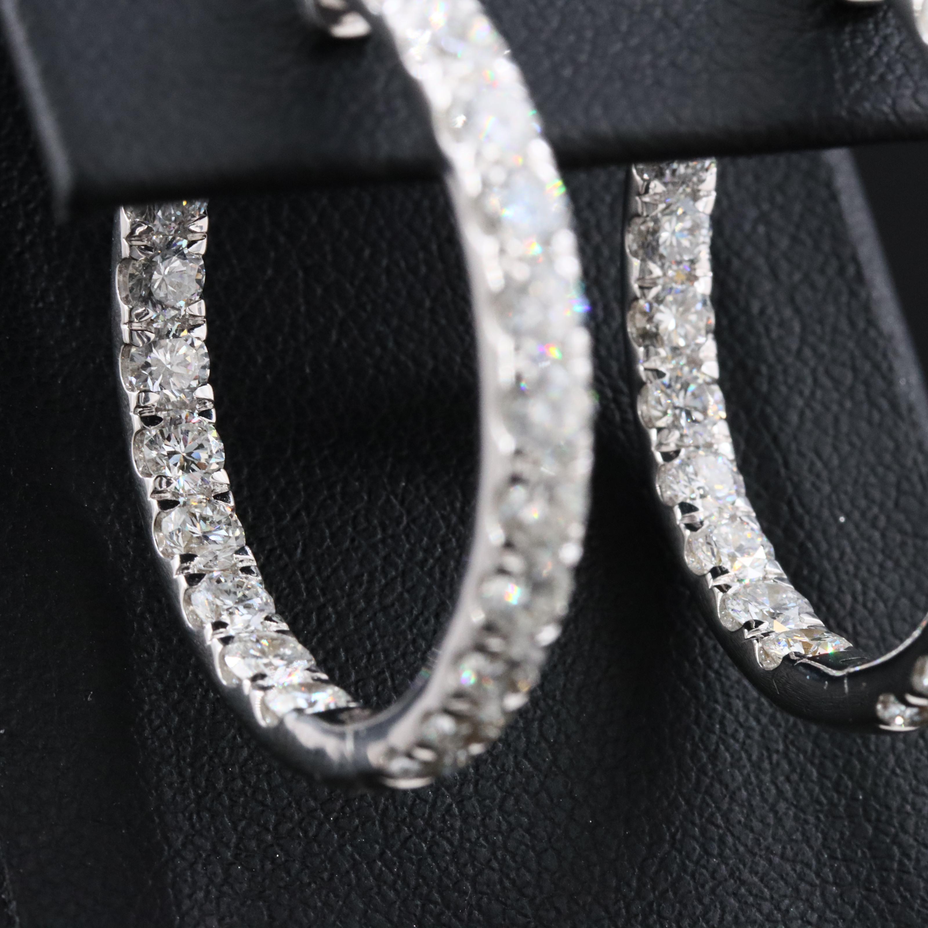 14K 4.97 CTW Lab Grown Diamond Inside-Out Hoops