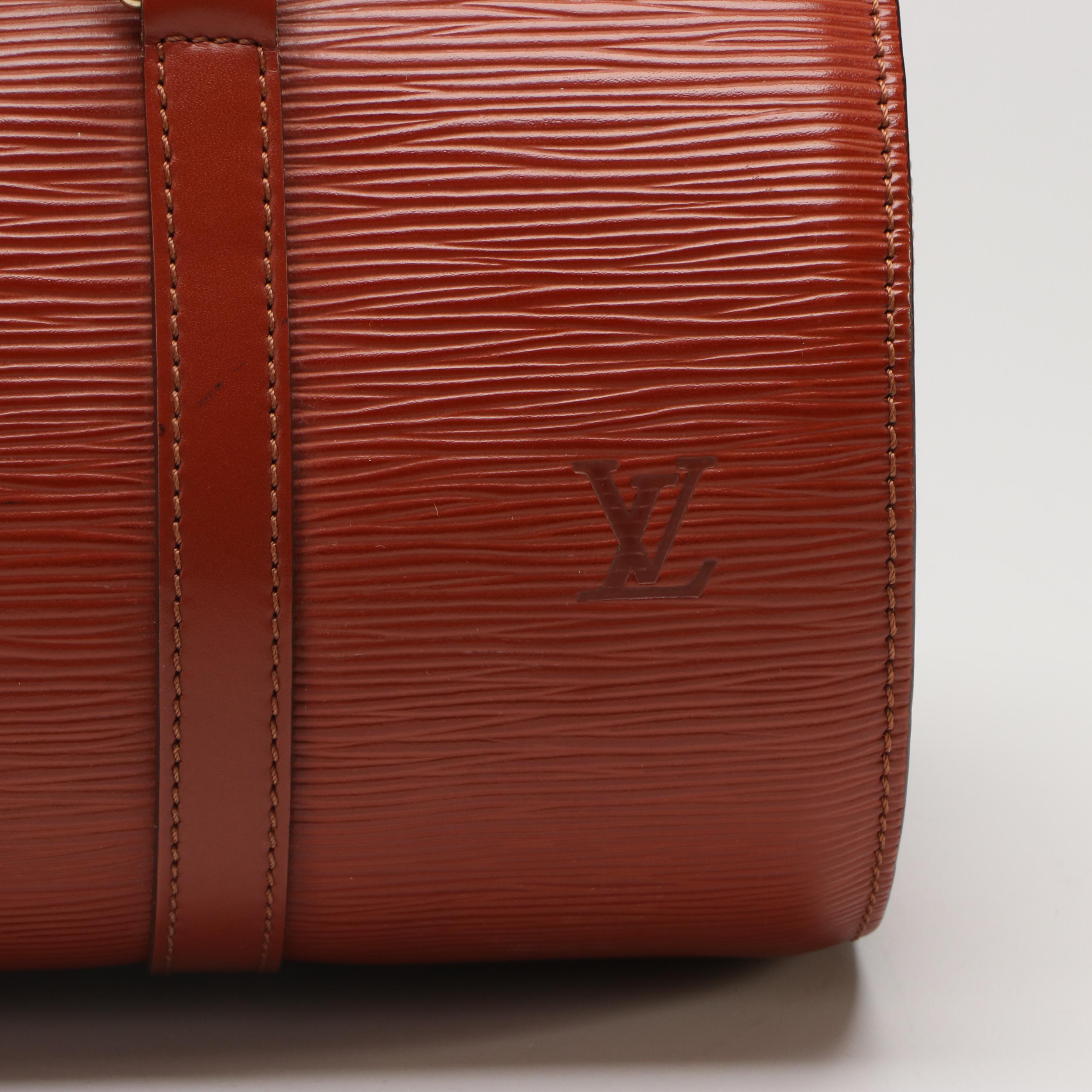 Louis Vuitton Soufflot Bag and Mini Papillon Pochette in Epi Leather