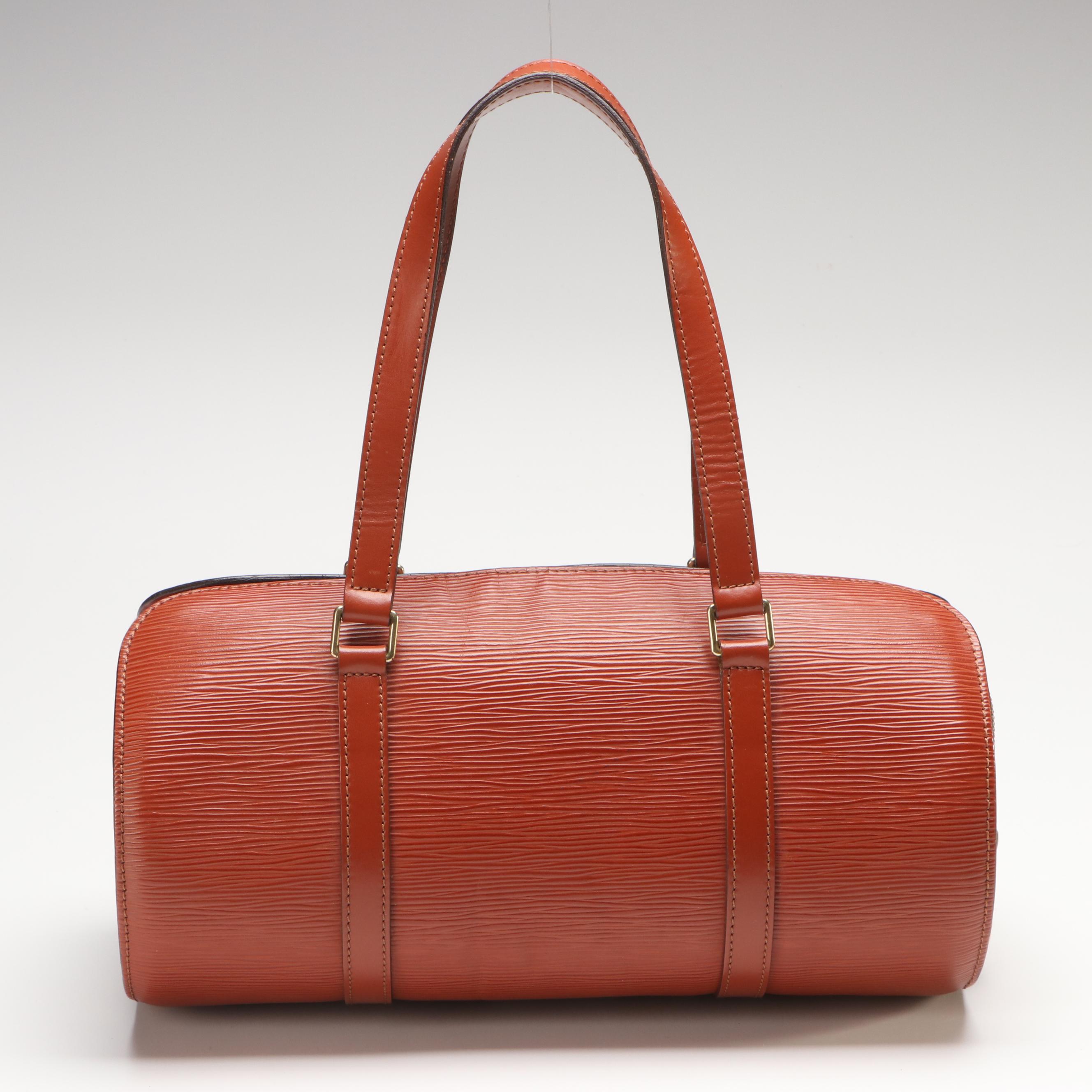 Louis Vuitton Soufflot Bag and Mini Papillon Pochette in Epi Leather