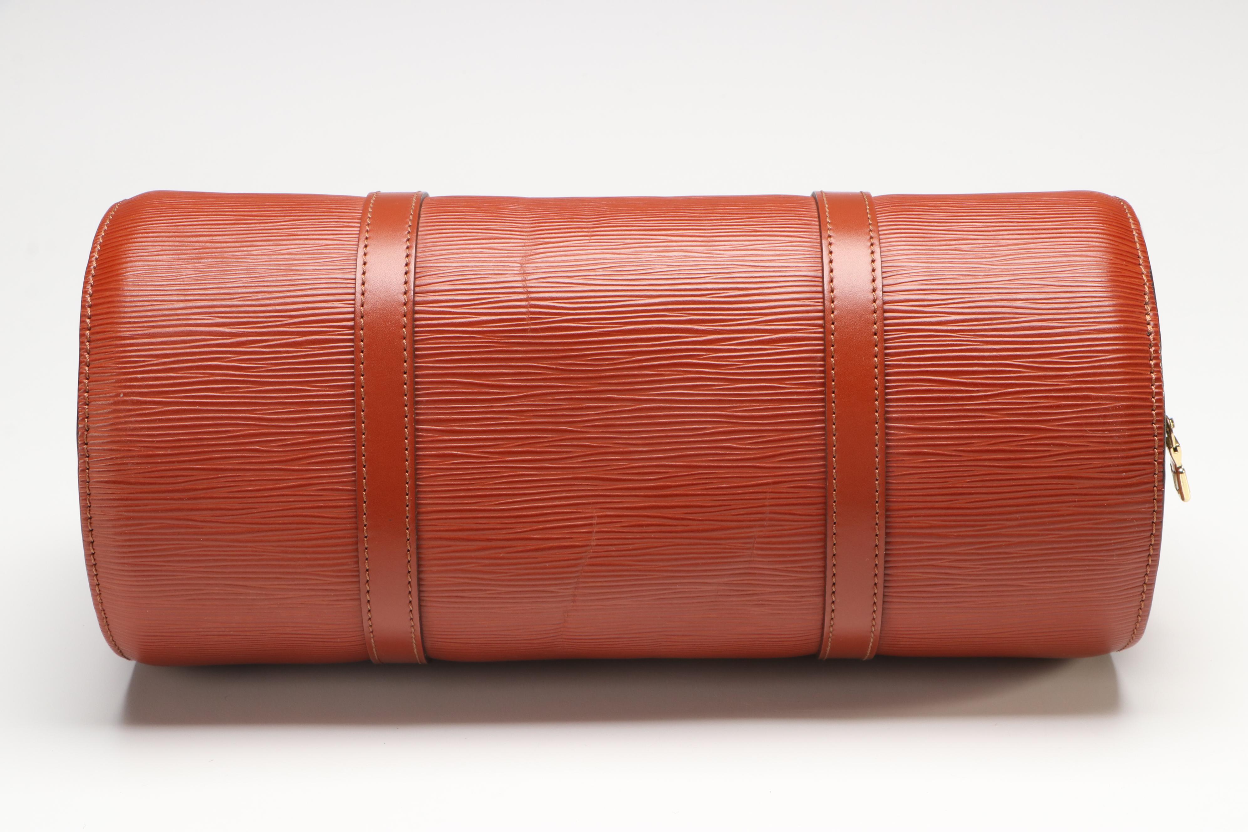 Louis Vuitton Soufflot Bag and Mini Papillon Pochette in Epi Leather