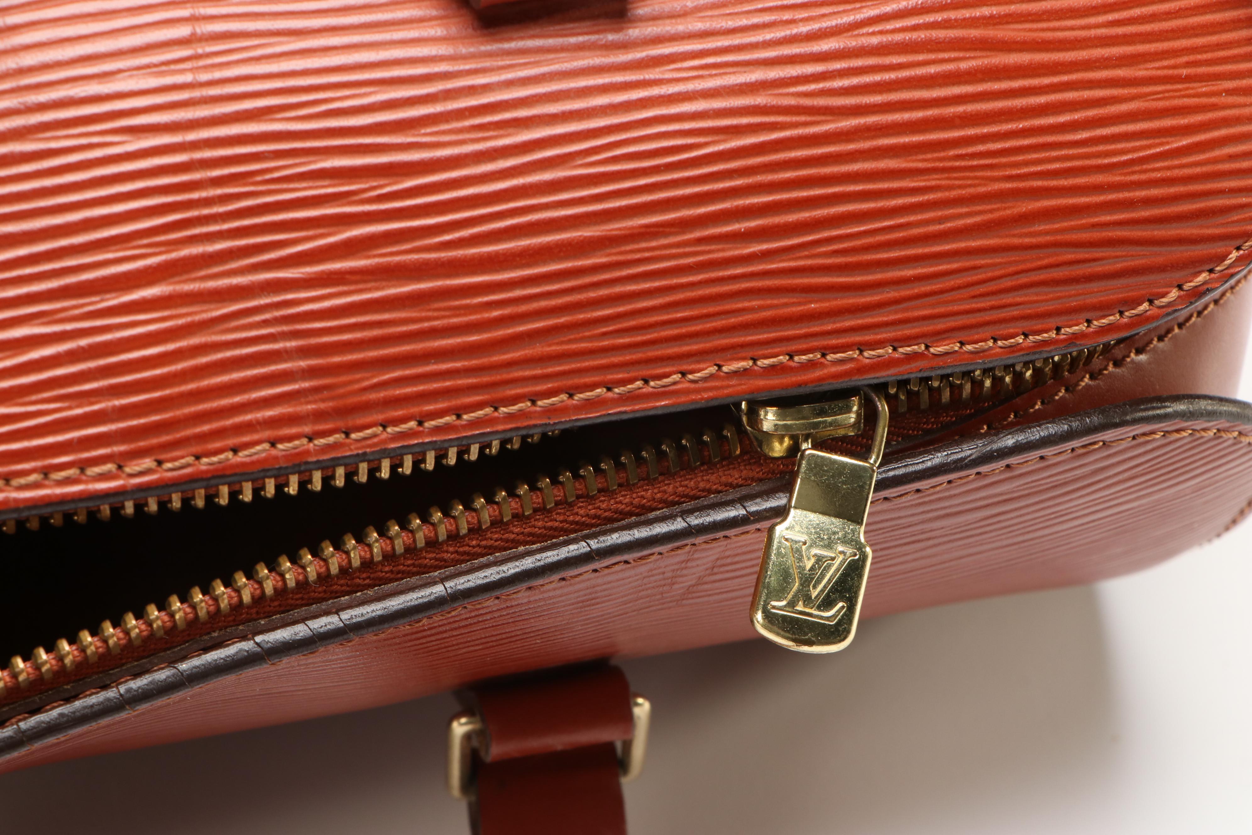 Louis Vuitton Soufflot Bag and Mini Papillon Pochette in Epi Leather