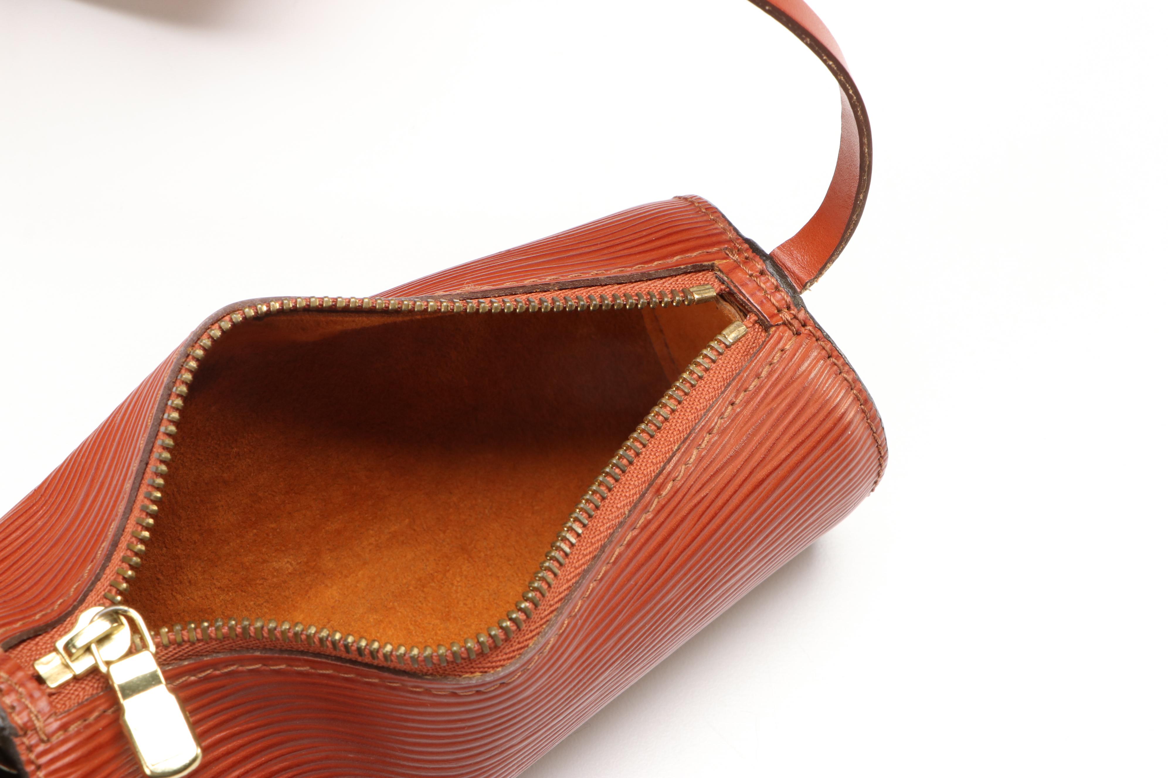 Louis Vuitton Soufflot Bag and Mini Papillon Pochette in Epi Leather