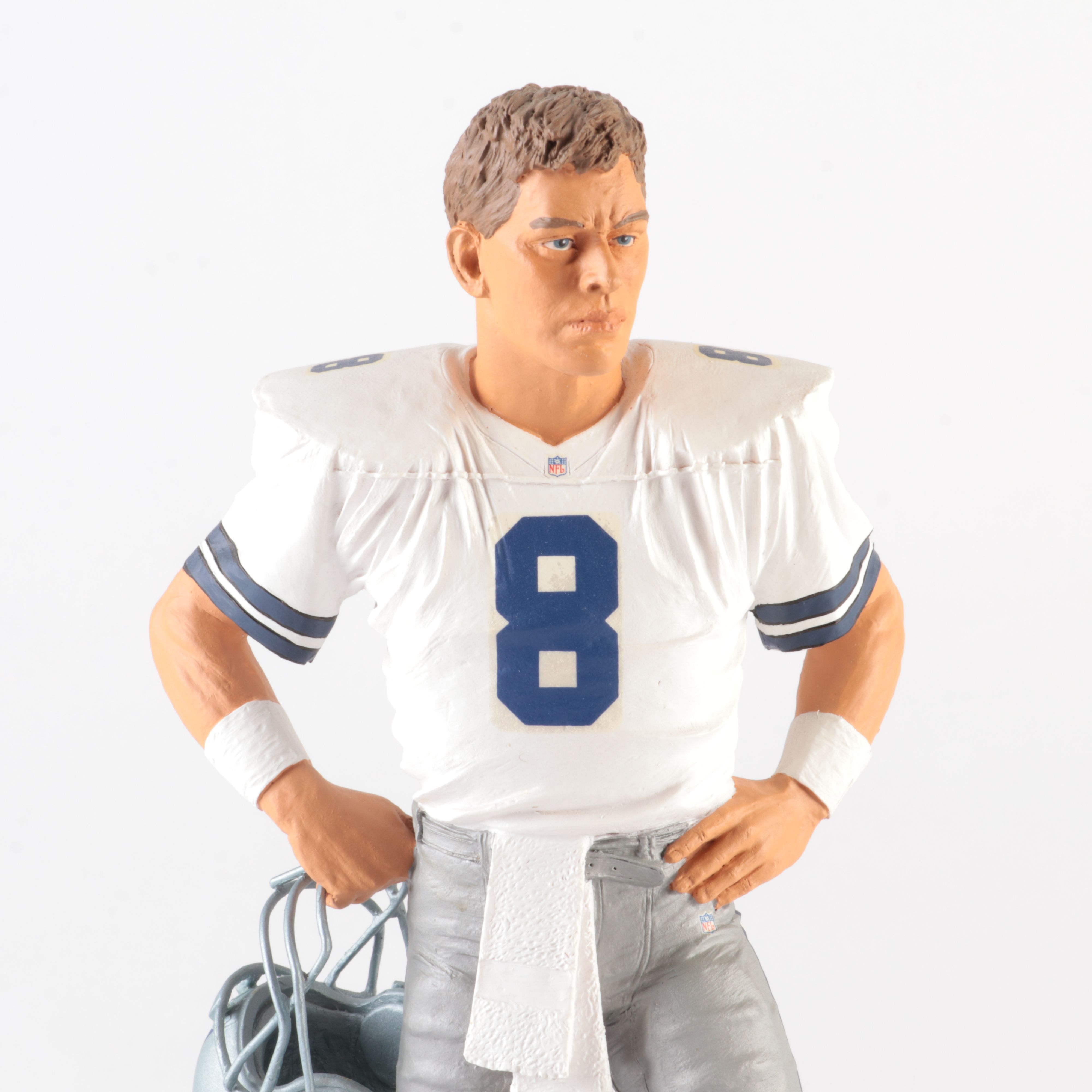 Troy Aikman Statue Display with Signature and COA, The Art of Sport