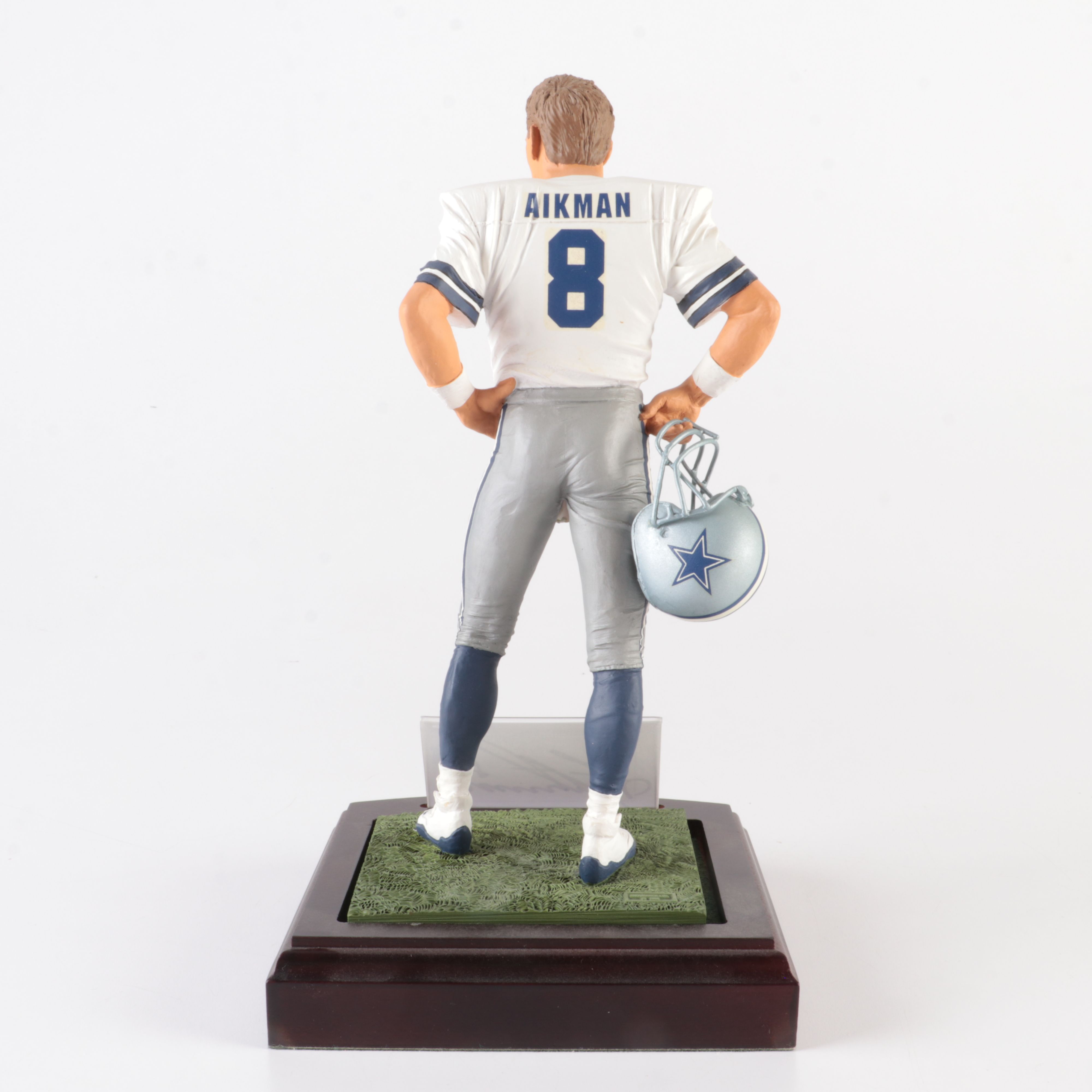 Troy Aikman Statue Display with Signature and COA, The Art of Sport