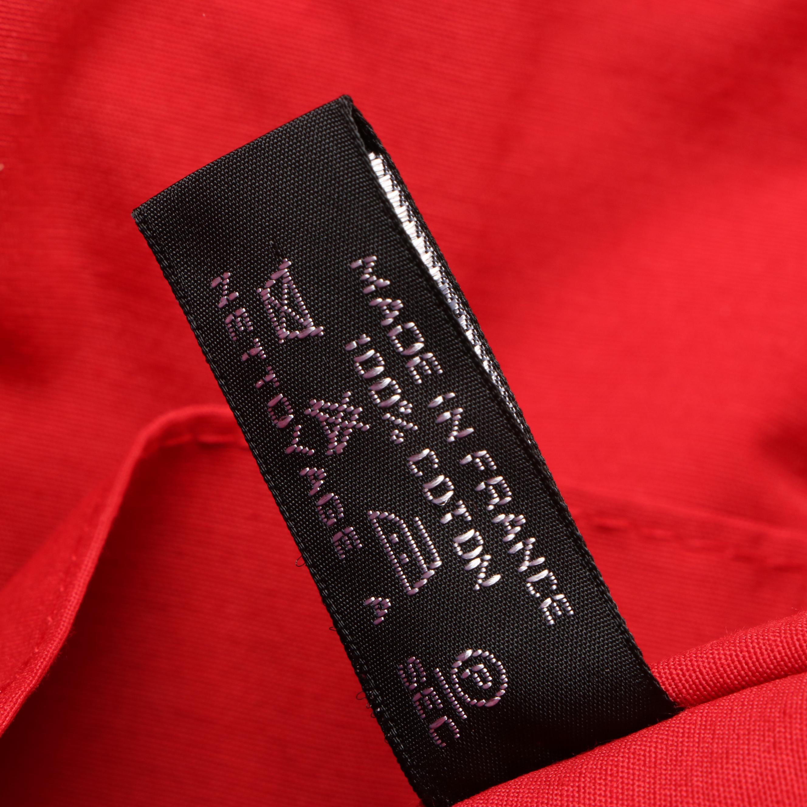 Hermès Clutch Bag in Red Canvas