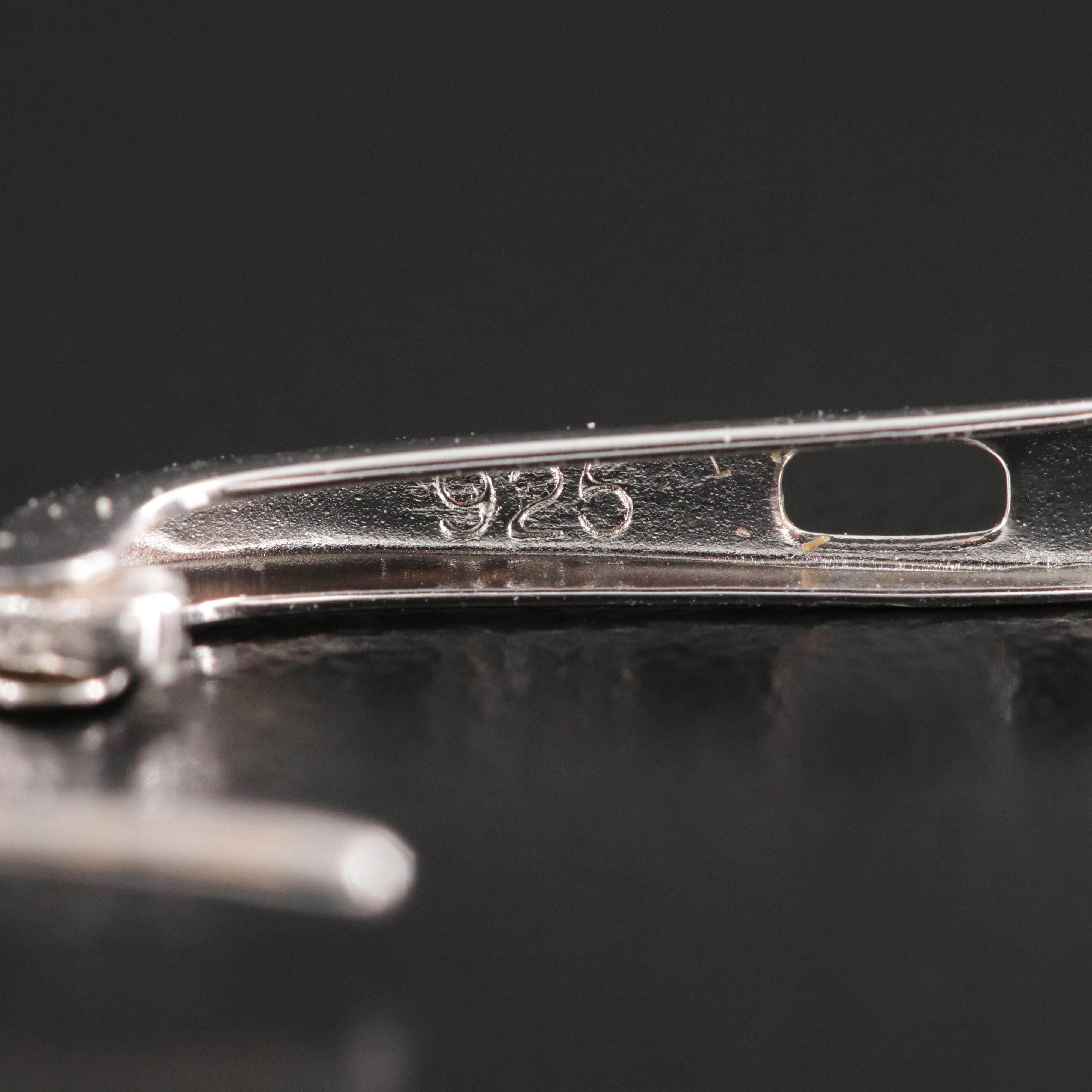 Sterling Filled Corundum and Diamond Earrings