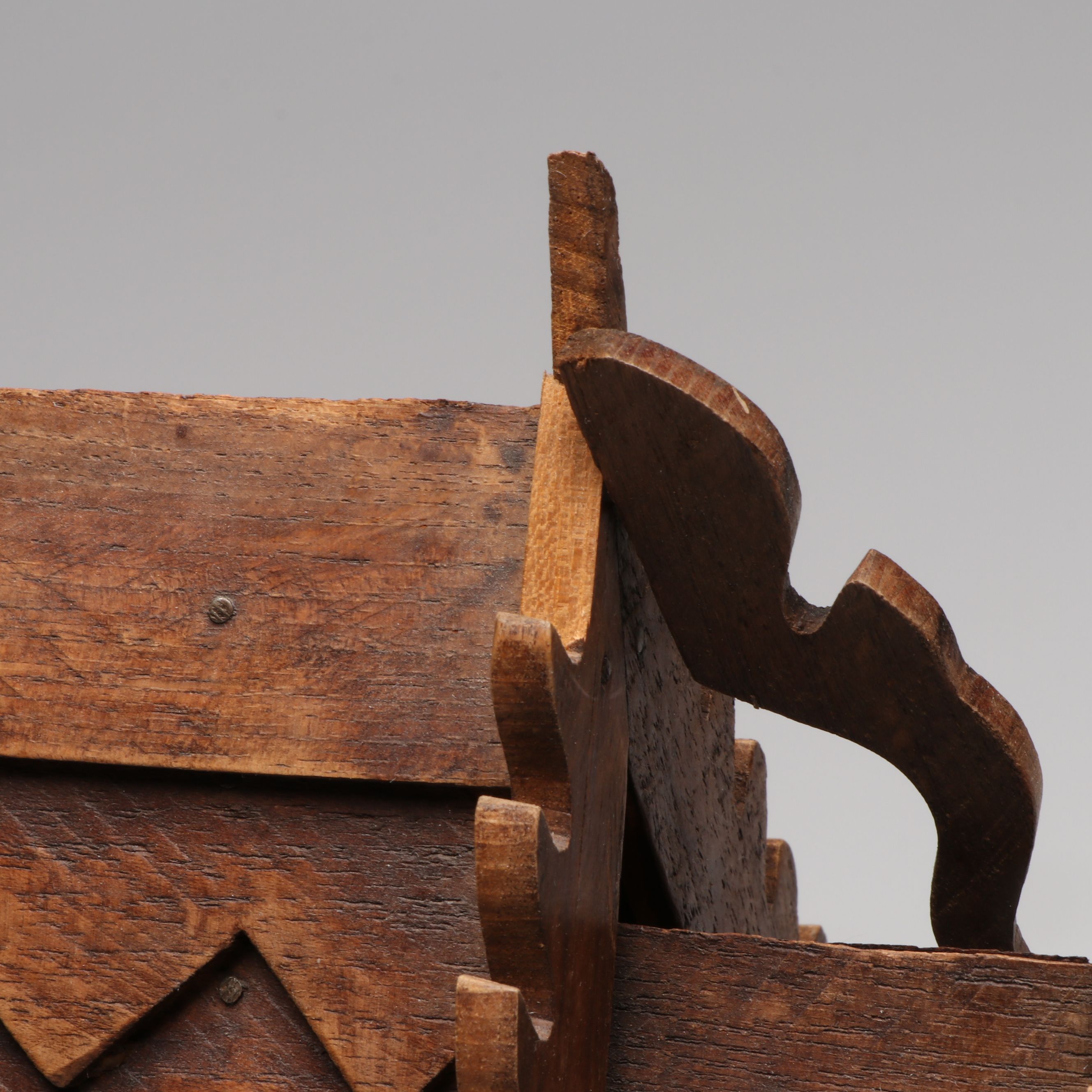 Thai Hand-Carved Wooden Buddhist Spirit House Altar Shrine
