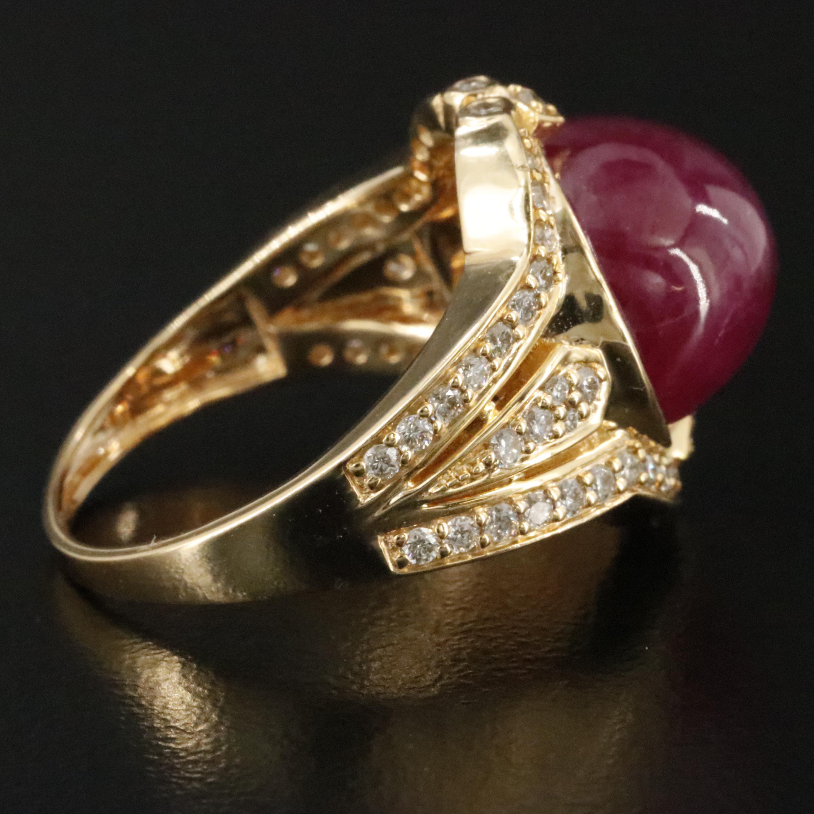 14K 11.83 CT Ruby and Diamond Ring