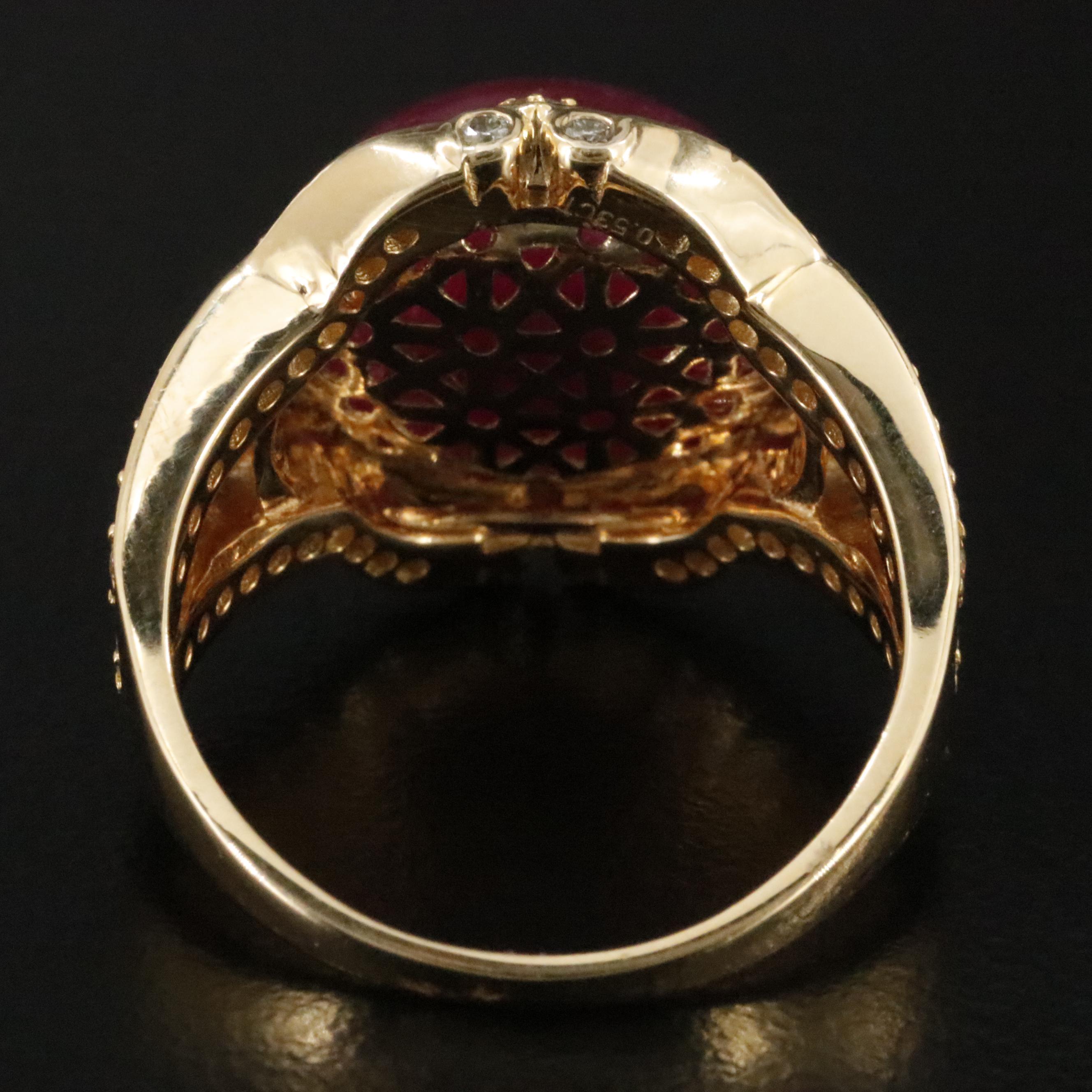 14K 11.83 CT Ruby and Diamond Ring