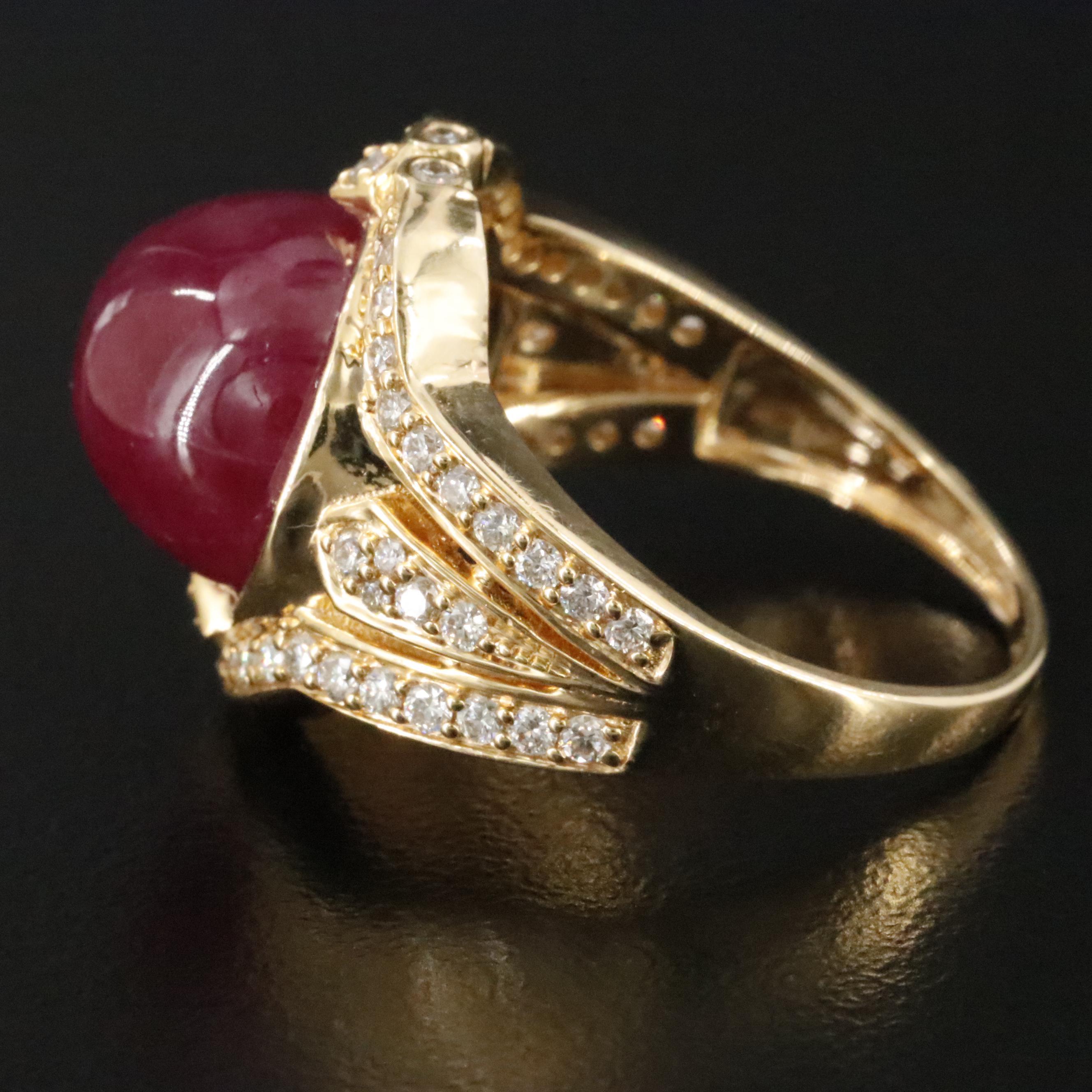 14K 11.83 CT Ruby and Diamond Ring