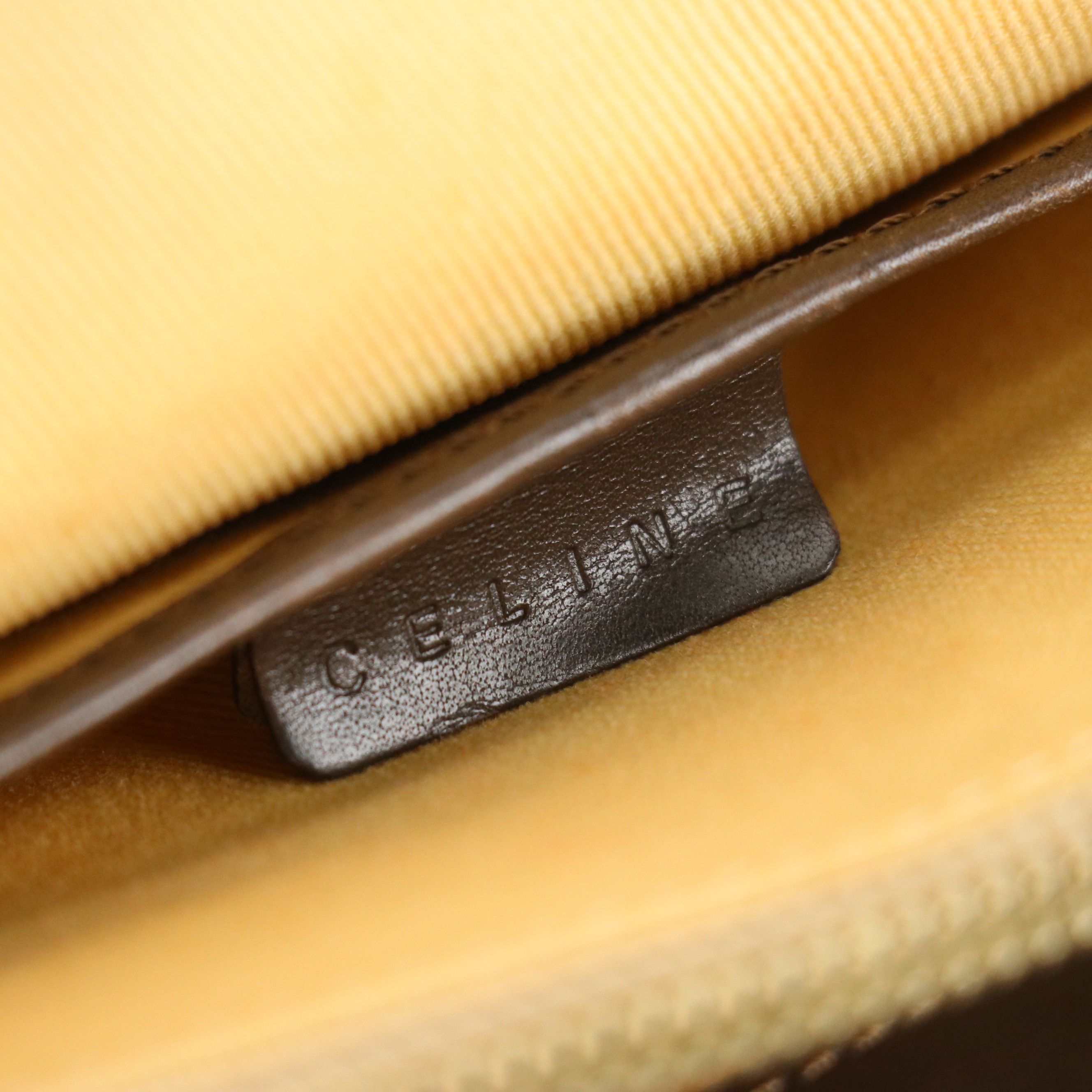 Celine Tote in Brown C Macadam Canvas and Leather Trim