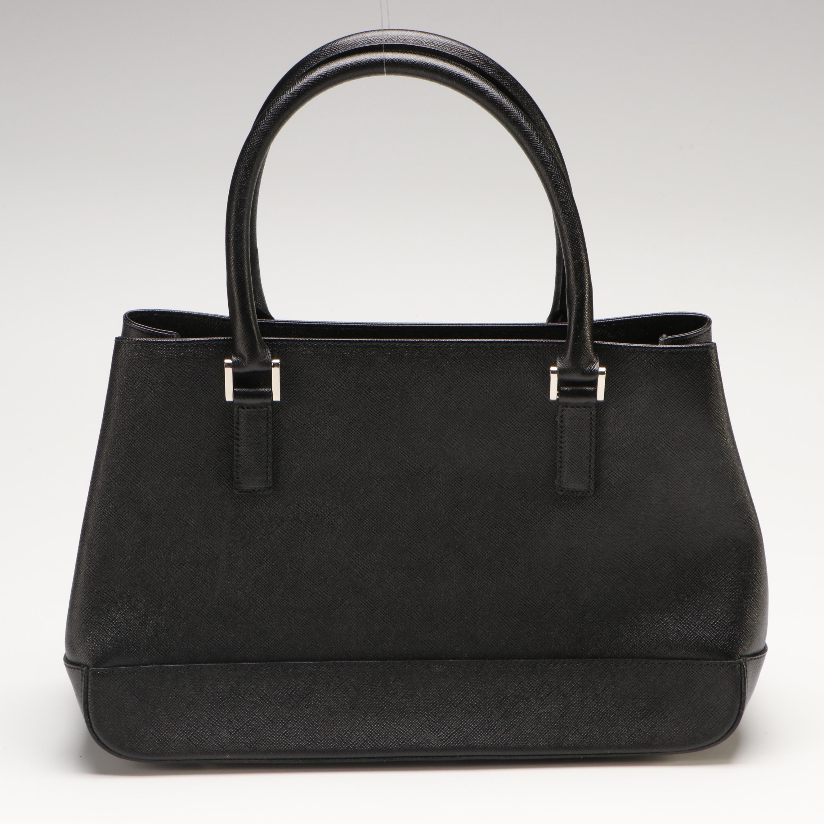 Burberry Tote Bag in Black Saffiano Leather