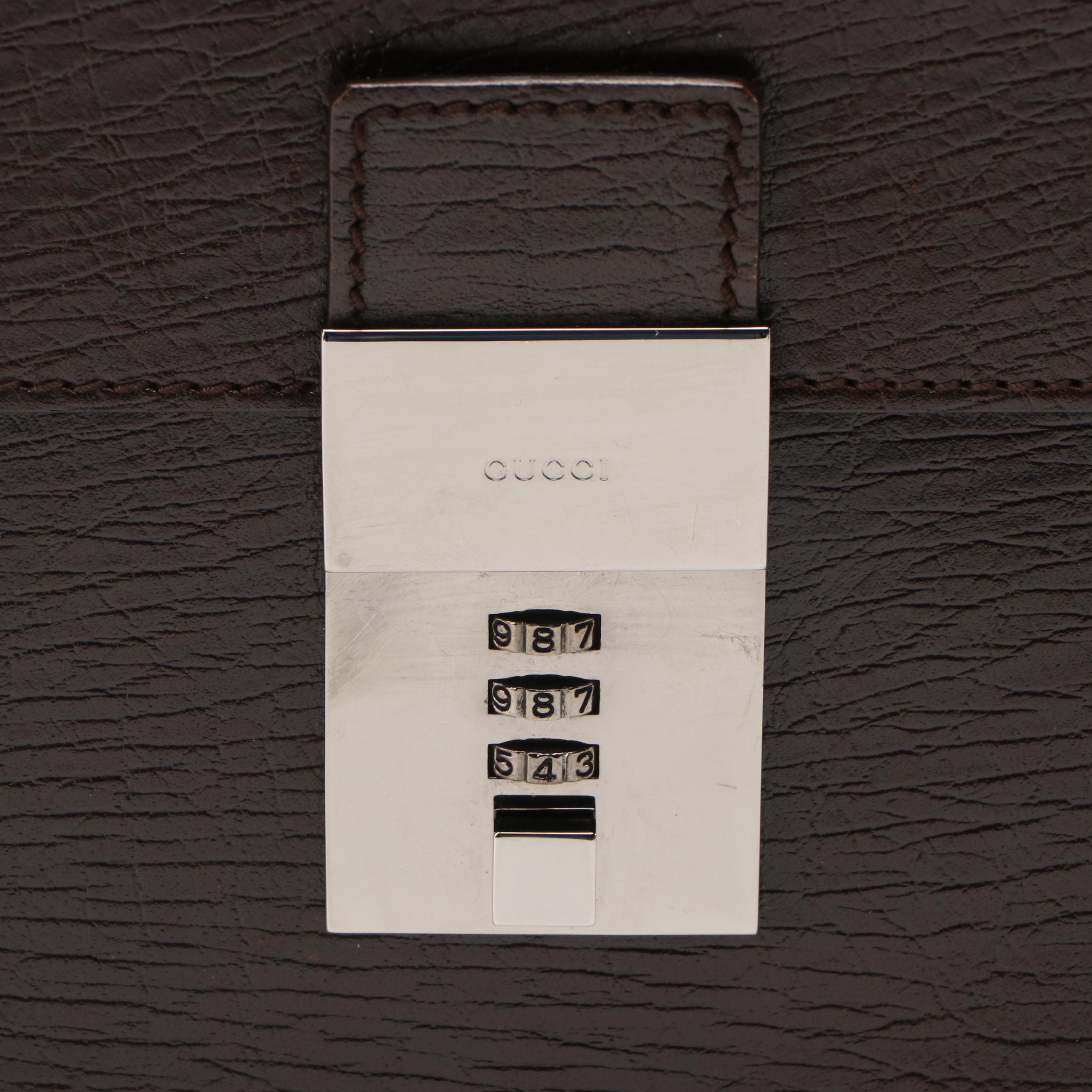 Gucci Briefcase in Brown Leather