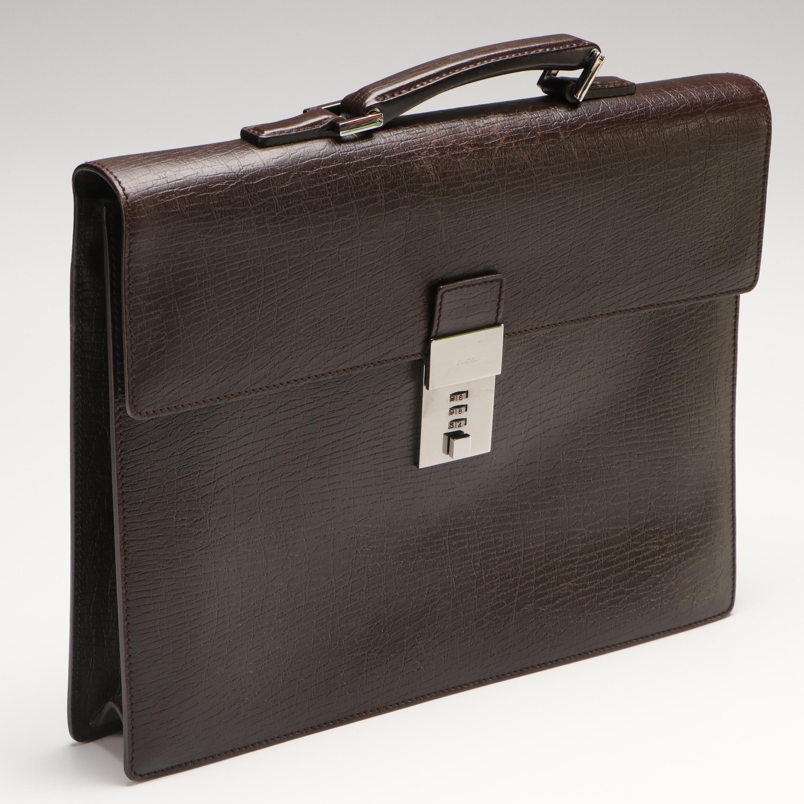 Gucci Briefcase in Brown Leather