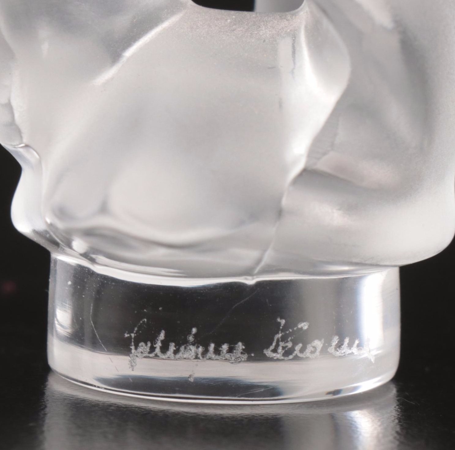 Lalique Frosted Crystal Swans